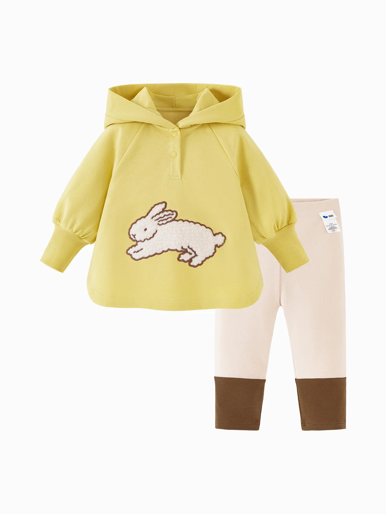 🐇Minibala Toddler Girl Bunny Fairy Hoodie & Leggings Set🐇  Cute Pixie Hood + Pom-Pom 🎀, Two-Piece Outfit✨ - Image 4
