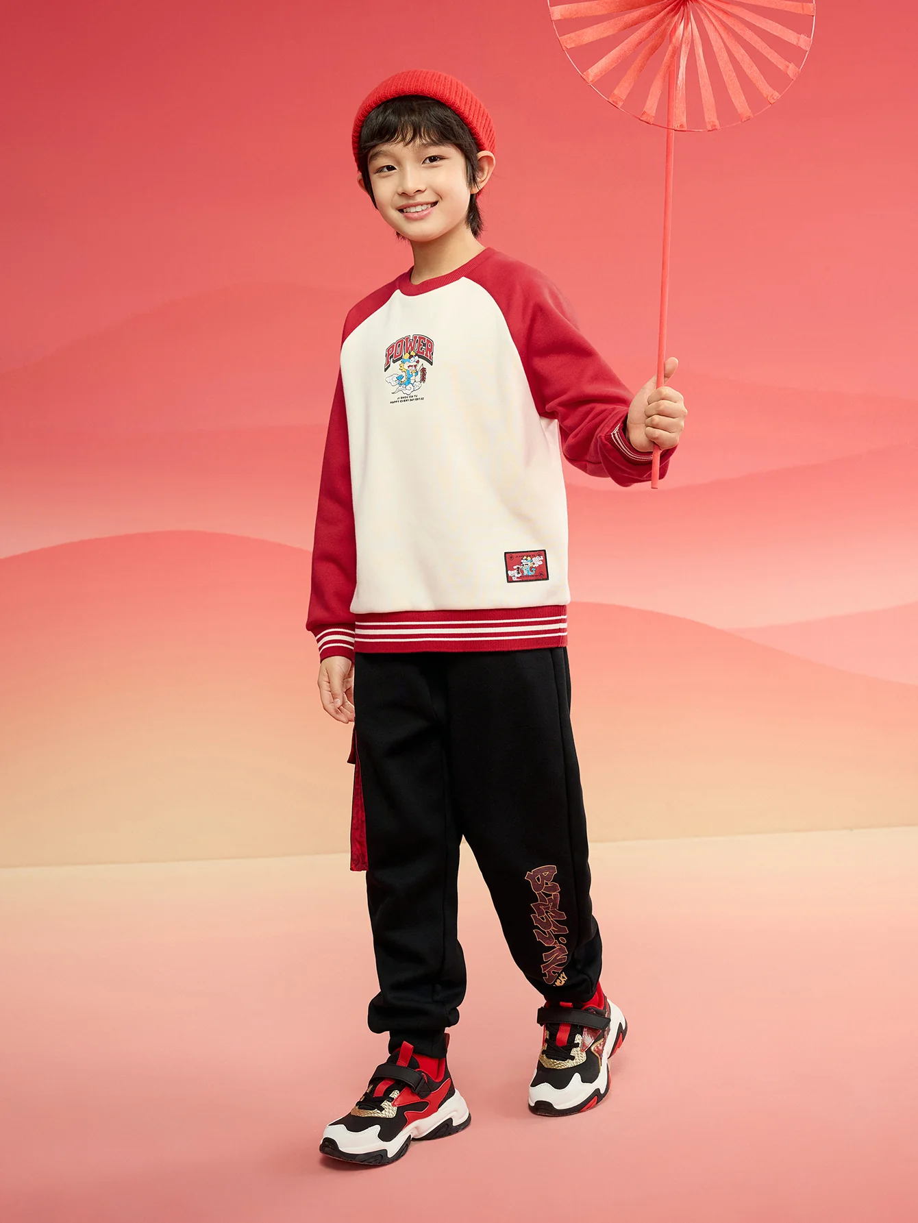 Balabala children's sweater boys' tops 2025 new spring long-sleeved embroidery loose - Image 3