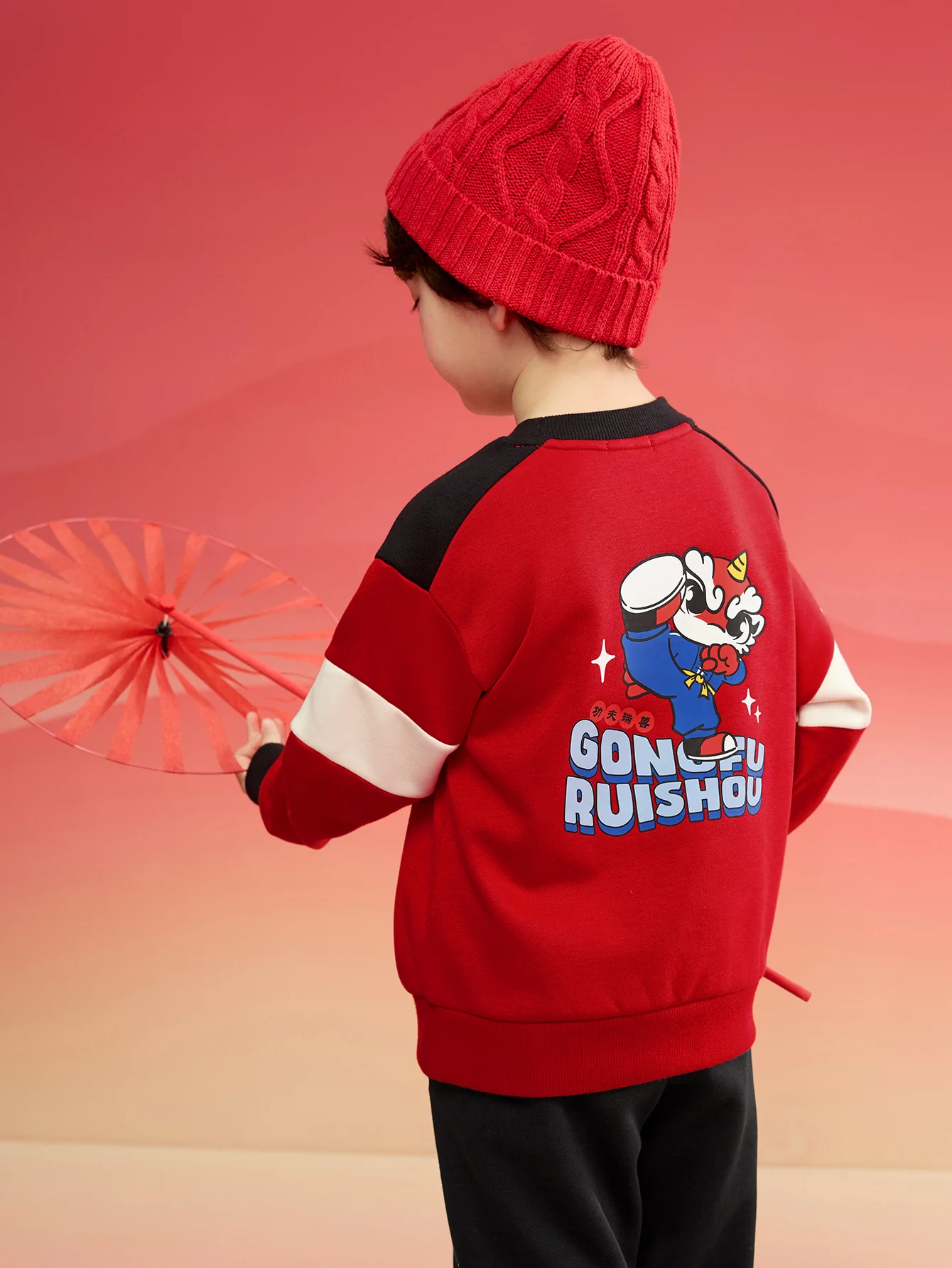 Balabala  children's sweater girls boys 2024 new fall and winter loose fashion tops - Image 8
