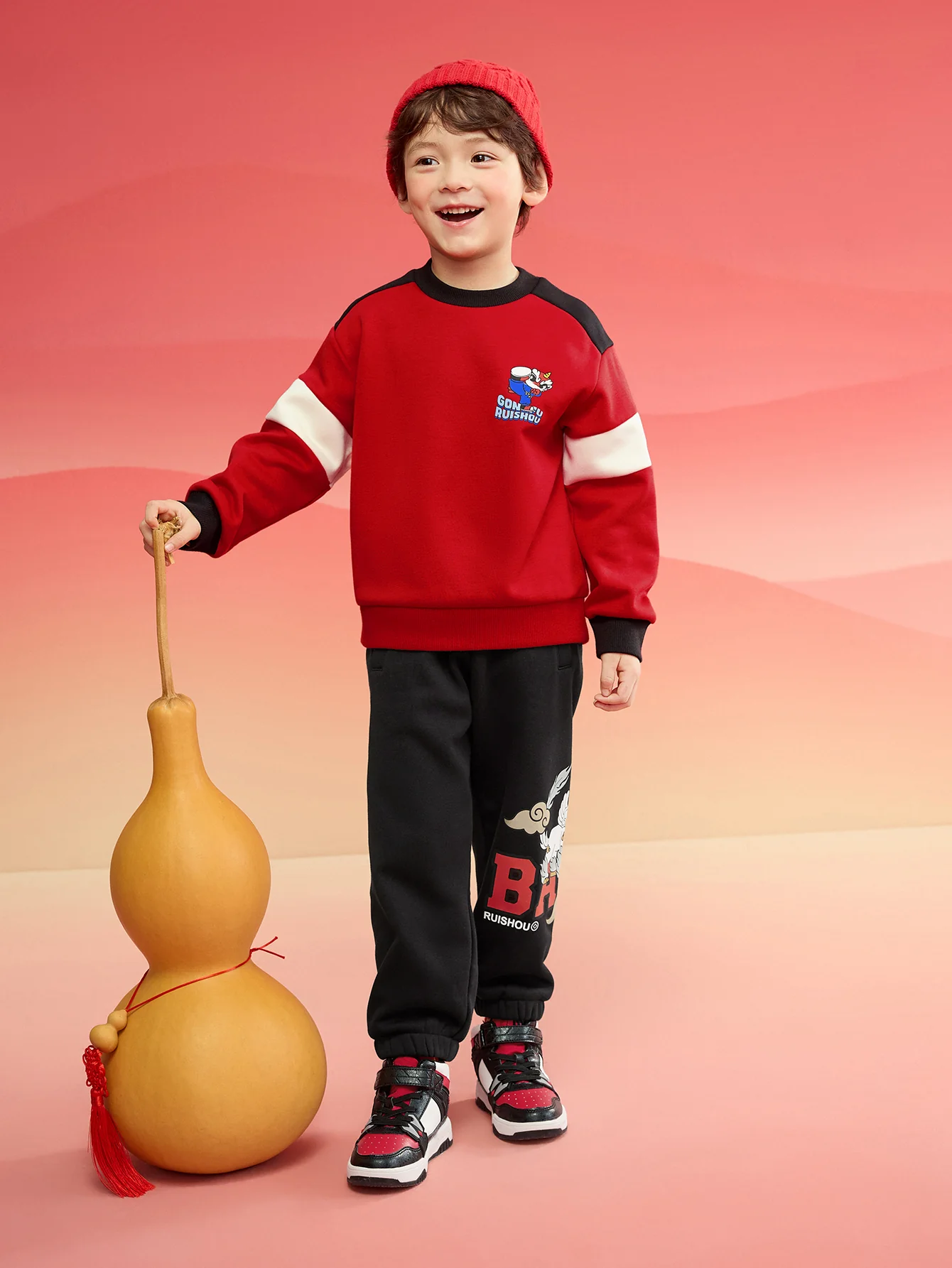 Balabala  children's sweater girls boys 2024 new fall and winter loose fashion tops - Image 9