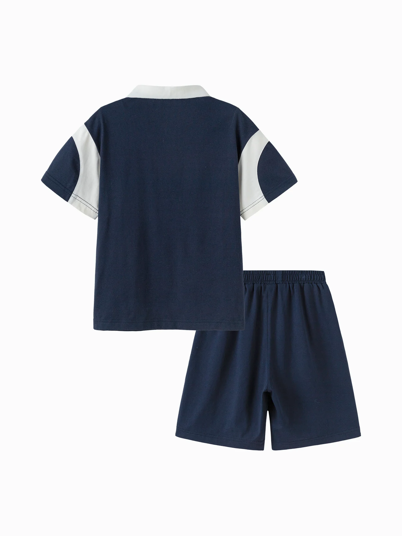 Toddler Boy Knit Short Sleeve Suit - Image 3