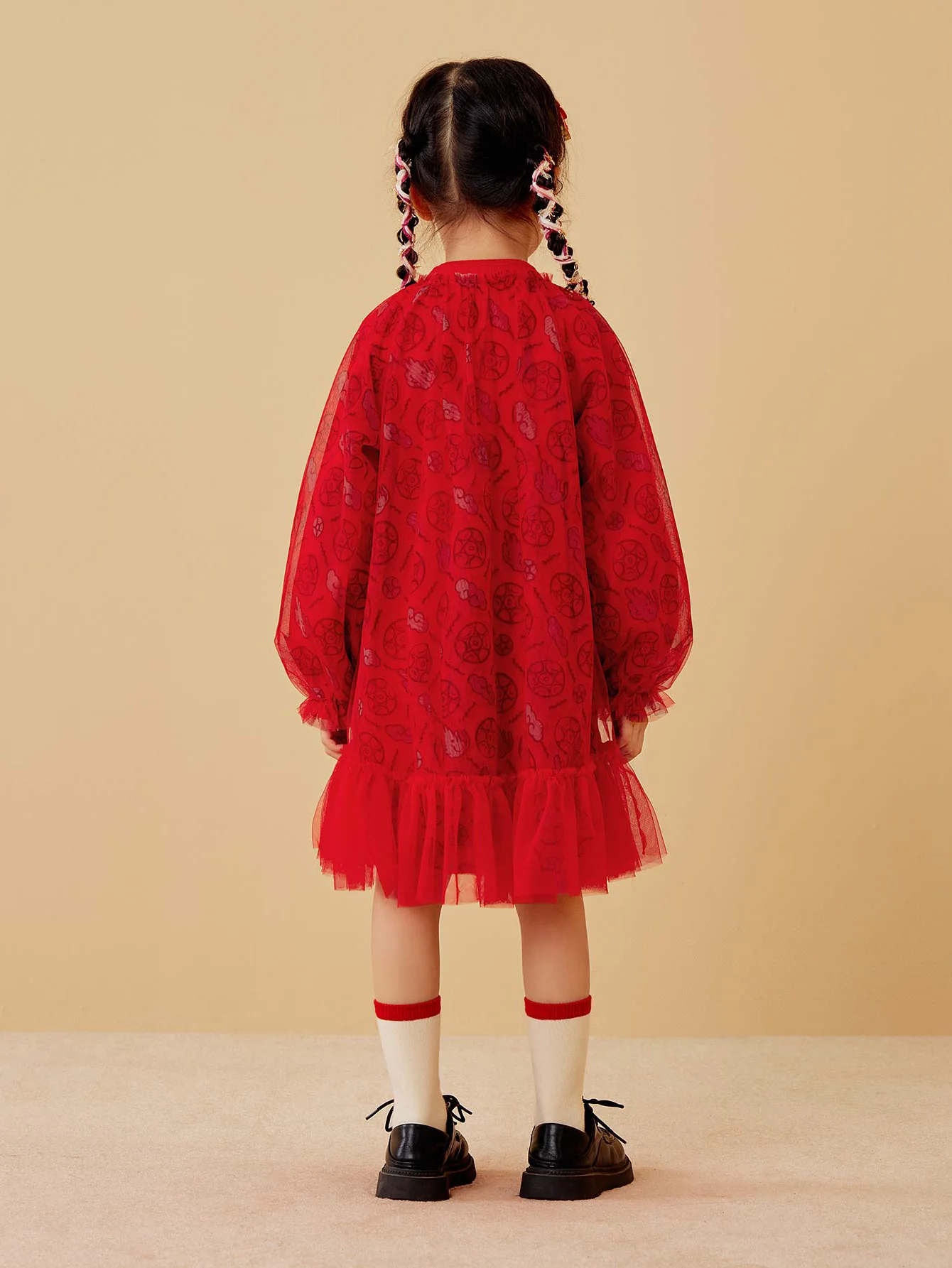 minibala Toddler Girl New Year Chinese Style Dress - Image 3