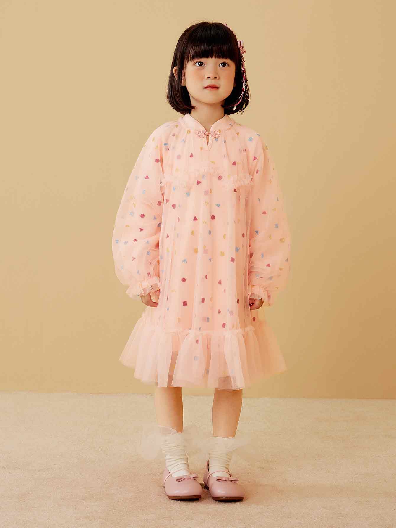 minibala Toddler Girl New Year Chinese Style Dress - Image 7