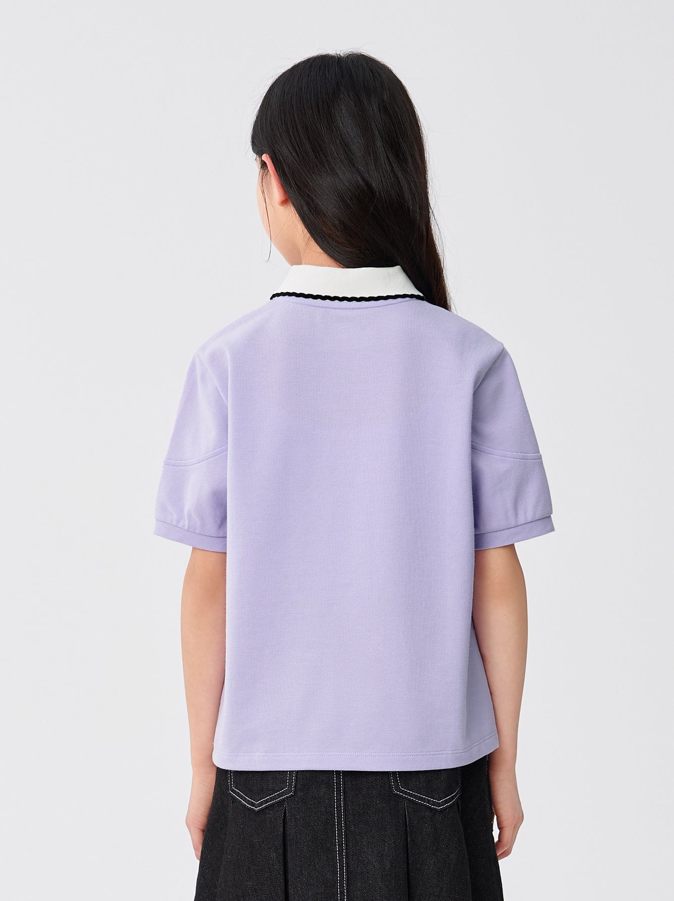 Toddler Girl Lapel Short-Sleeved T-Shirt - Image 5