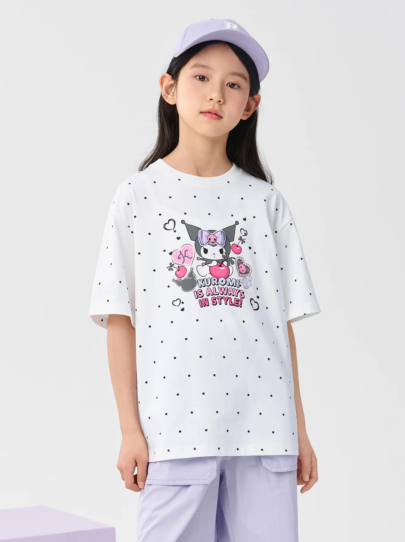[ IP-Sanrio ] Toddler Girl Round V-Neck Short Sleeve T-Shirt - Image 17