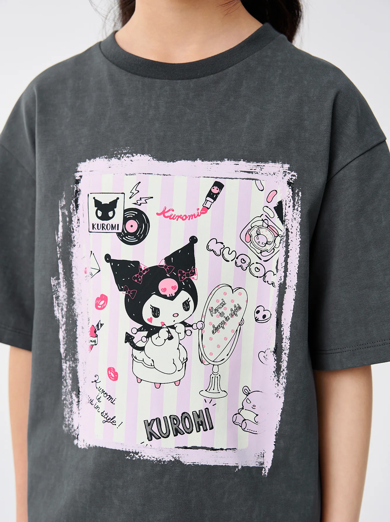 [ IP-Sanrio ] Toddler Girl Round V-Neck Short Sleeve T-Shirt - Image 31