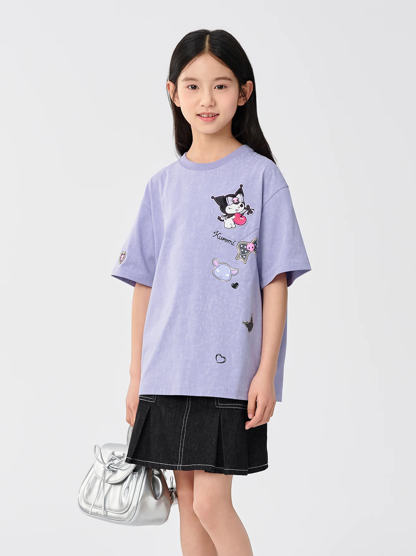 [ IP-Sanrio ] Toddler Girl Round V-Neck Short Sleeve T-Shirt - Image 4