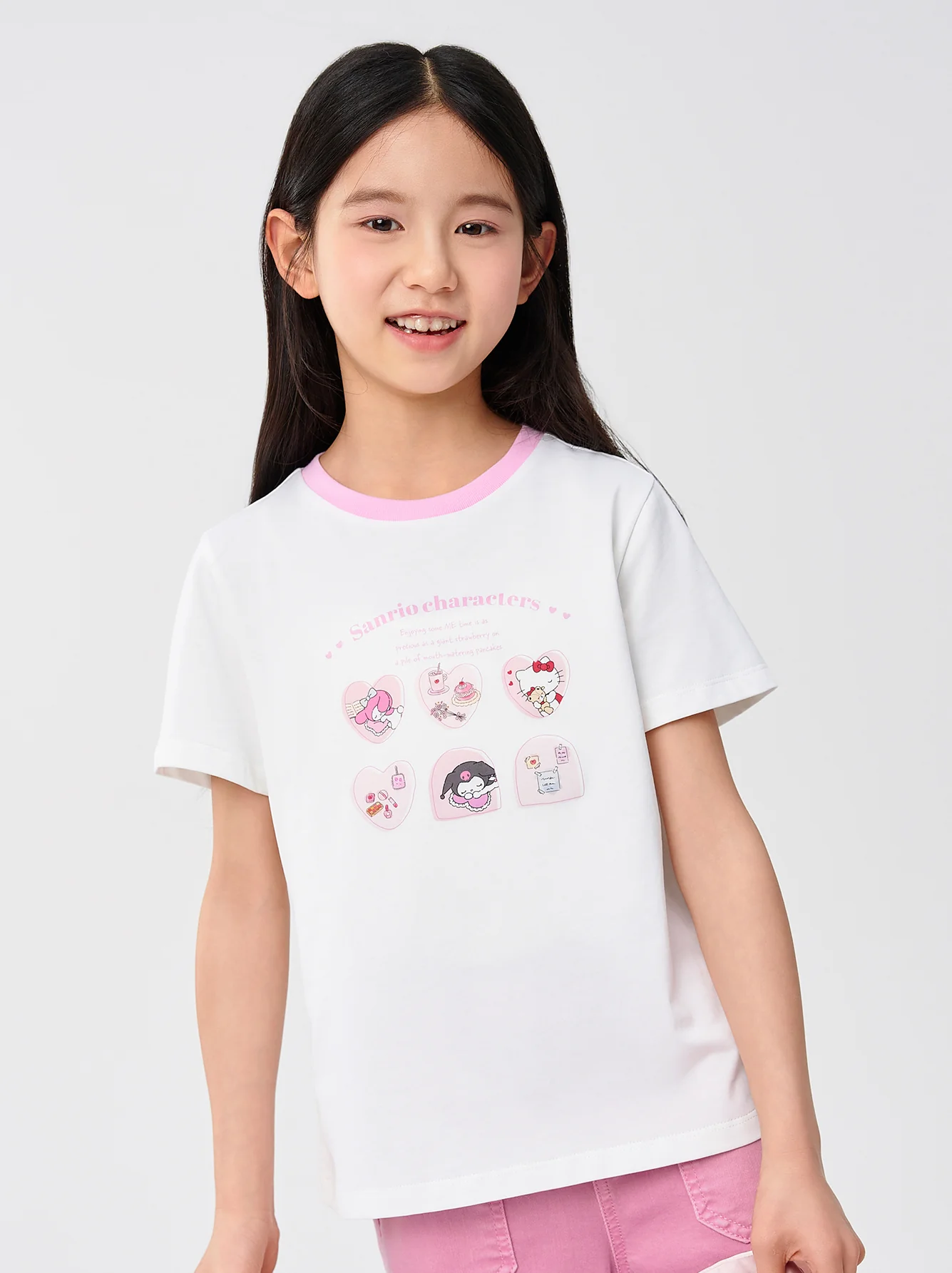 [ IP-Sanrio ] Toddler Girl Round V-Neck Short Sleeve T-Shirt - Image 16