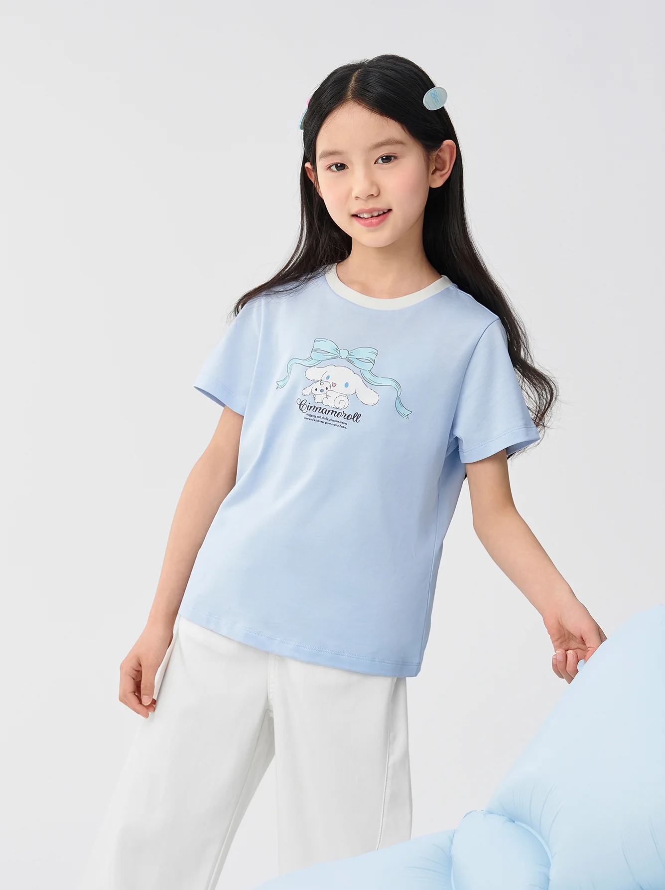 [ IP-Sanrio ] Toddler Girl Round V-Neck Short Sleeve T-Shirt - Image 42