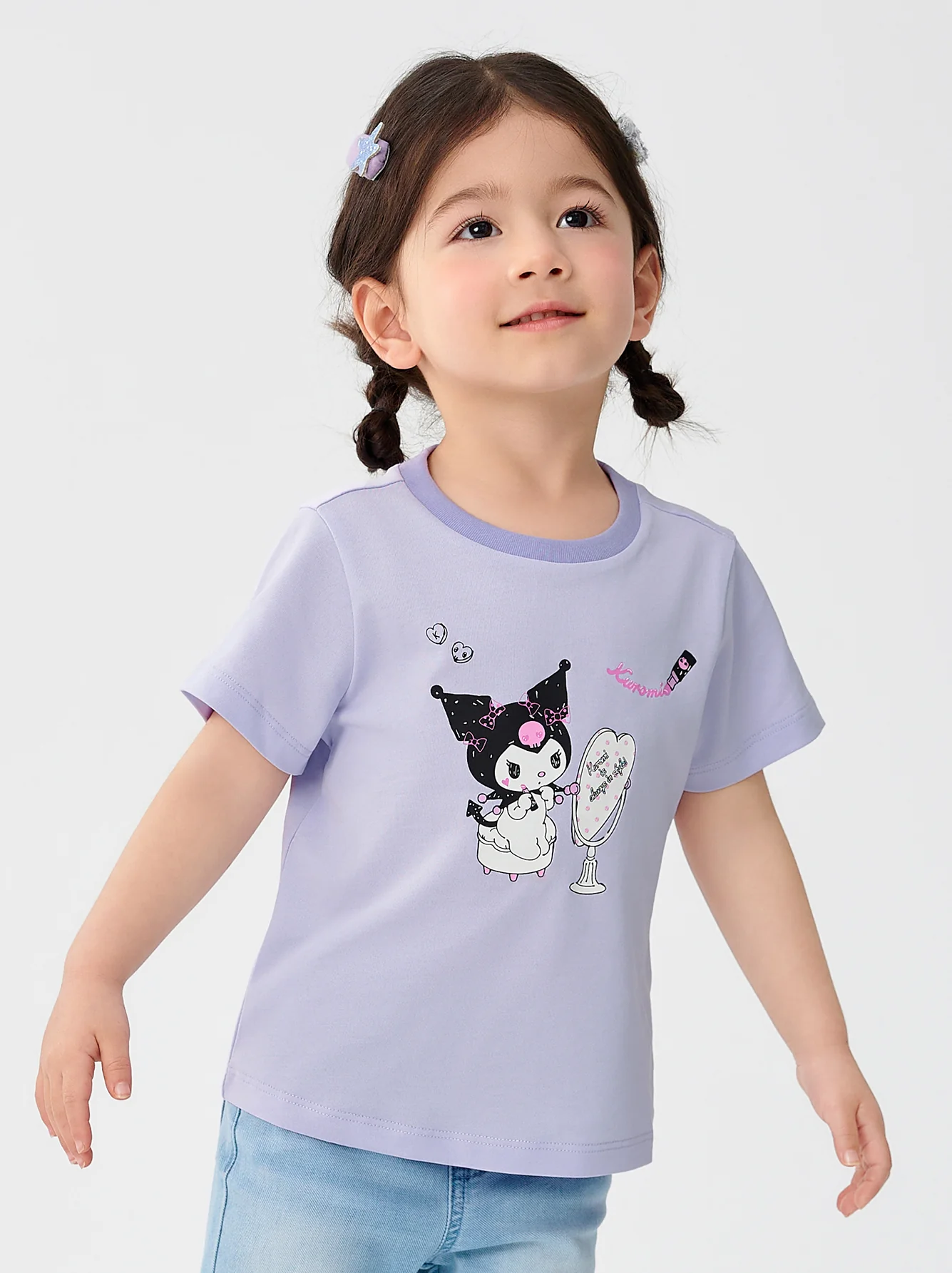 [ IP-Sanrio ] Toddler Girl Round V-Neck Short Sleeve T-Shirt - Image 5