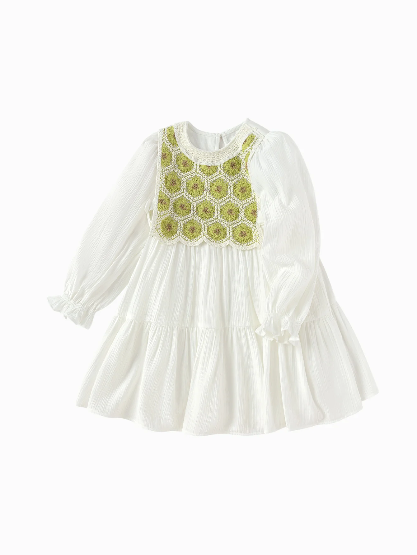 Balabala Children's Dress Toddler Girls 2025 Spring New Arrival Fake Two-Piece Dress Literary - Image 3