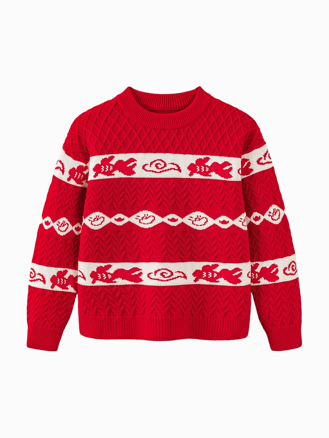 minibala Toddler Unisex Parent-child New Year's greetings clothes skin-friendly sweater - Image 17