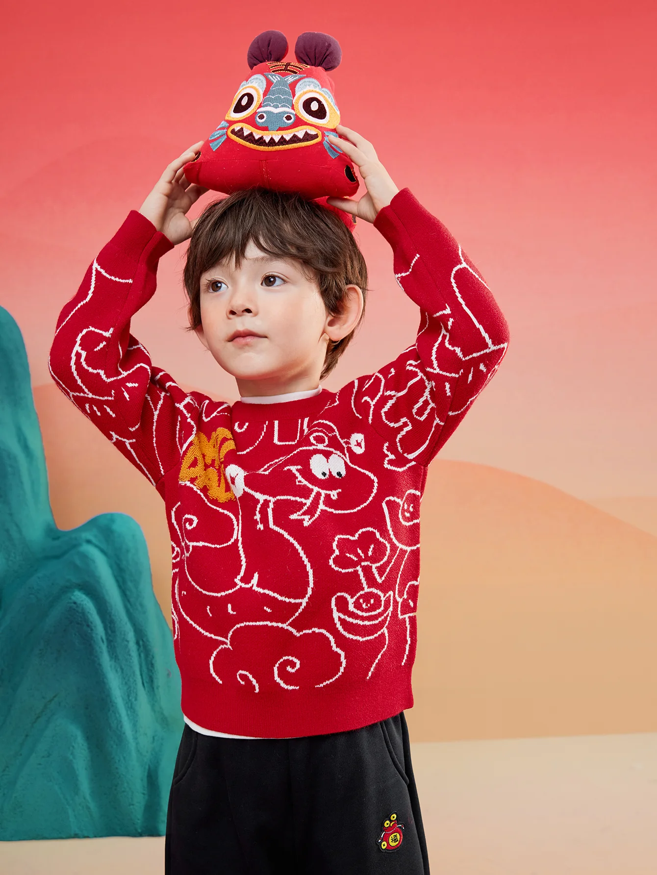 Balabala Children Sweater Turtleneck Sweater Autumn And Winter 2024 New Kid Loose Boy And Girl Knitwear - Image 13