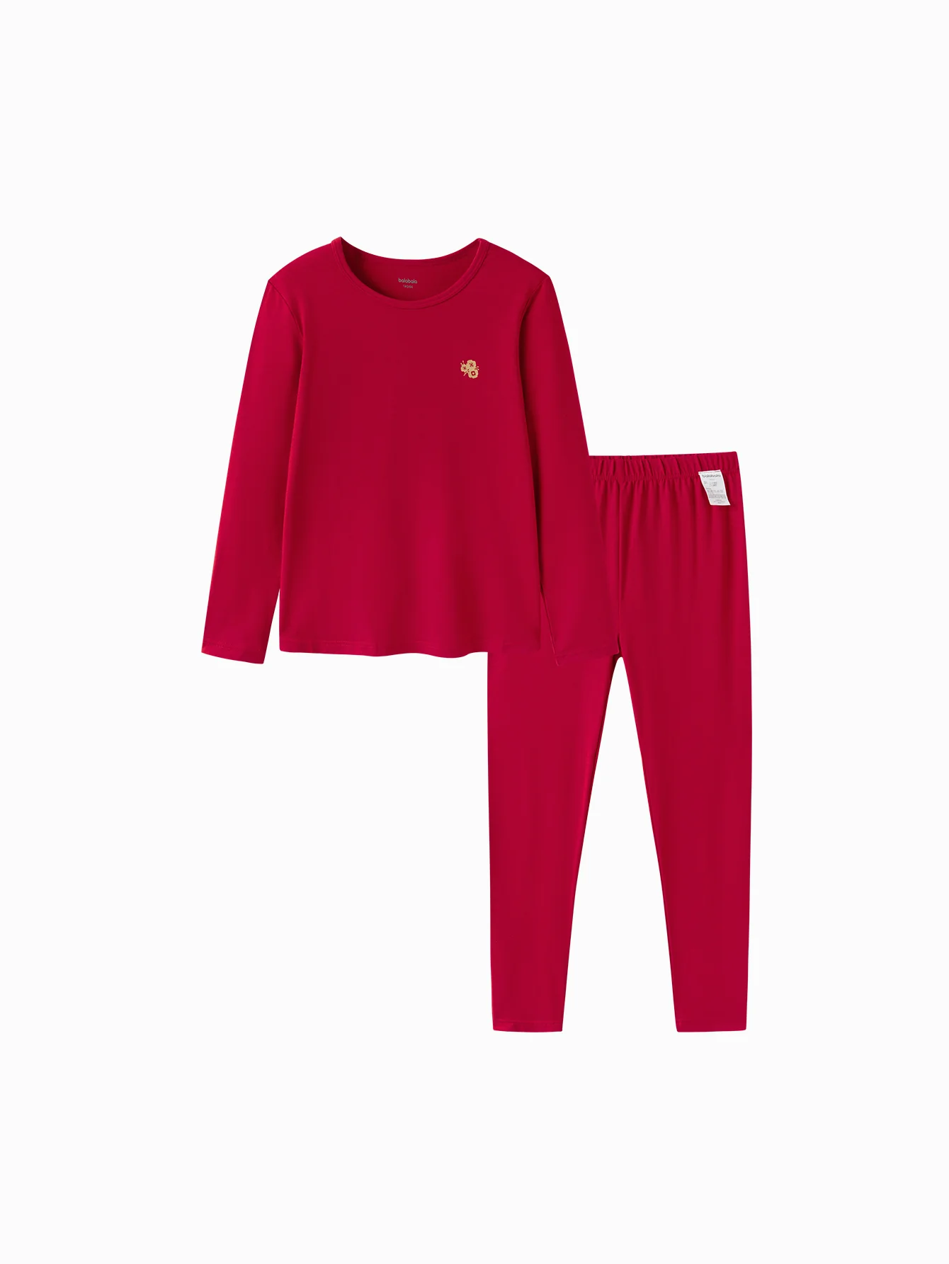 Balabala Children Thermal Underwear Suit Year of the Snake New Boy And Girl Autumn Heated Top And Pants Animal Year Red Pajamas - Image 4