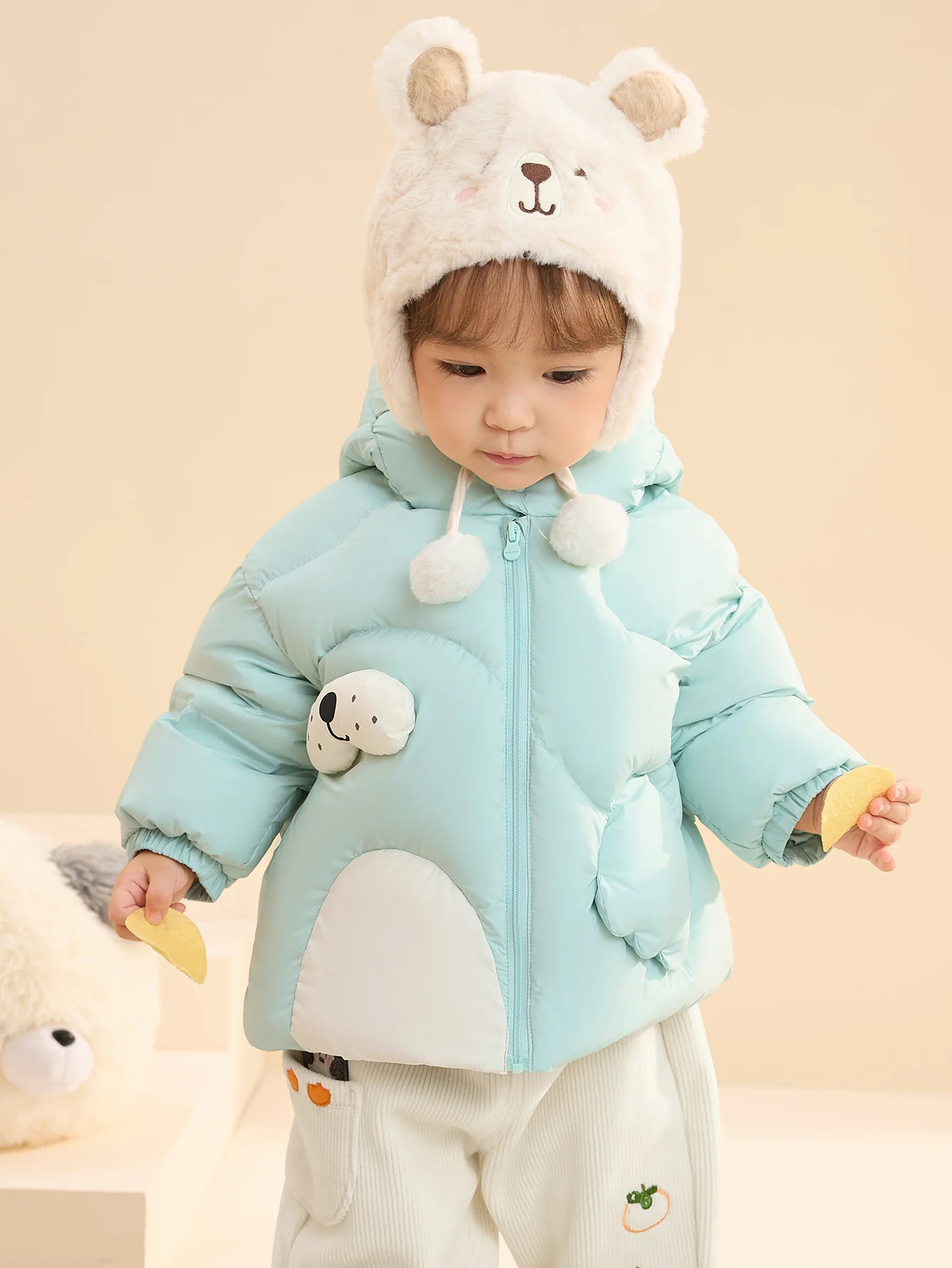 Unisex Baby 3D Animal Pattern Down Jacket - Image 13