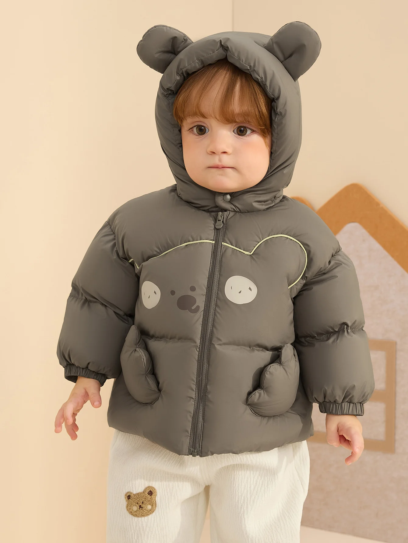 Unisex Baby 3D Animal Pattern Down Jacket - Image 20