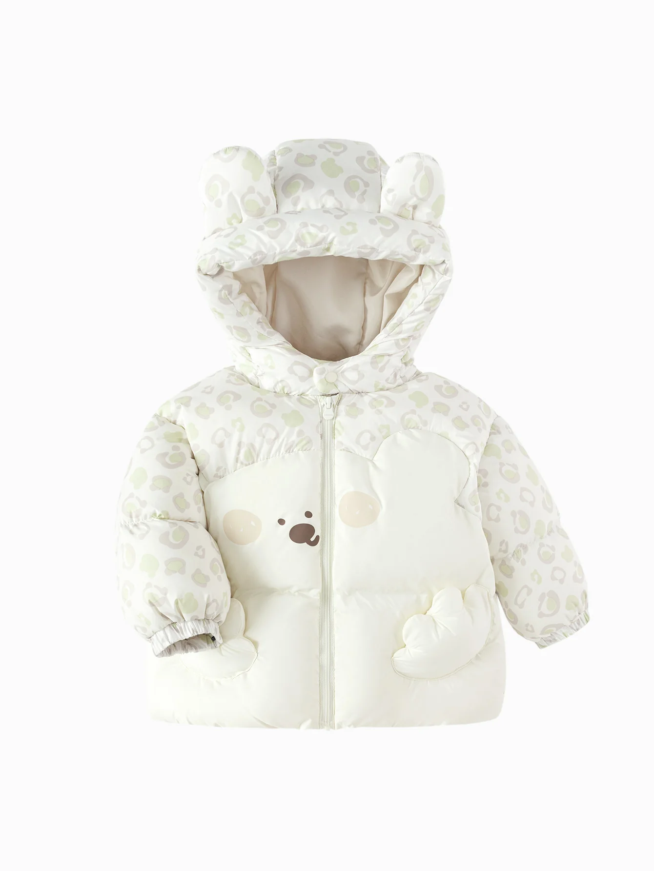 Unisex Baby 3D Animal Pattern Down Jacket - Image 4