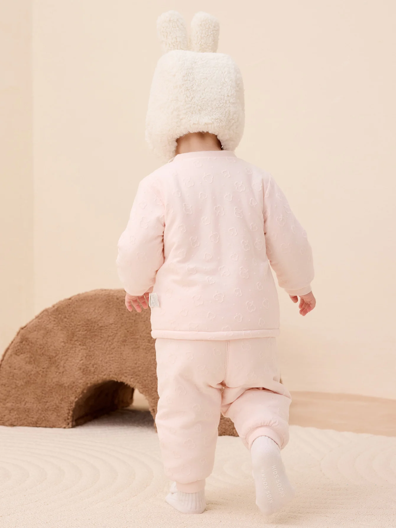 Unisex Baby Floral Striped Jacquard Lining Suit - Image 15