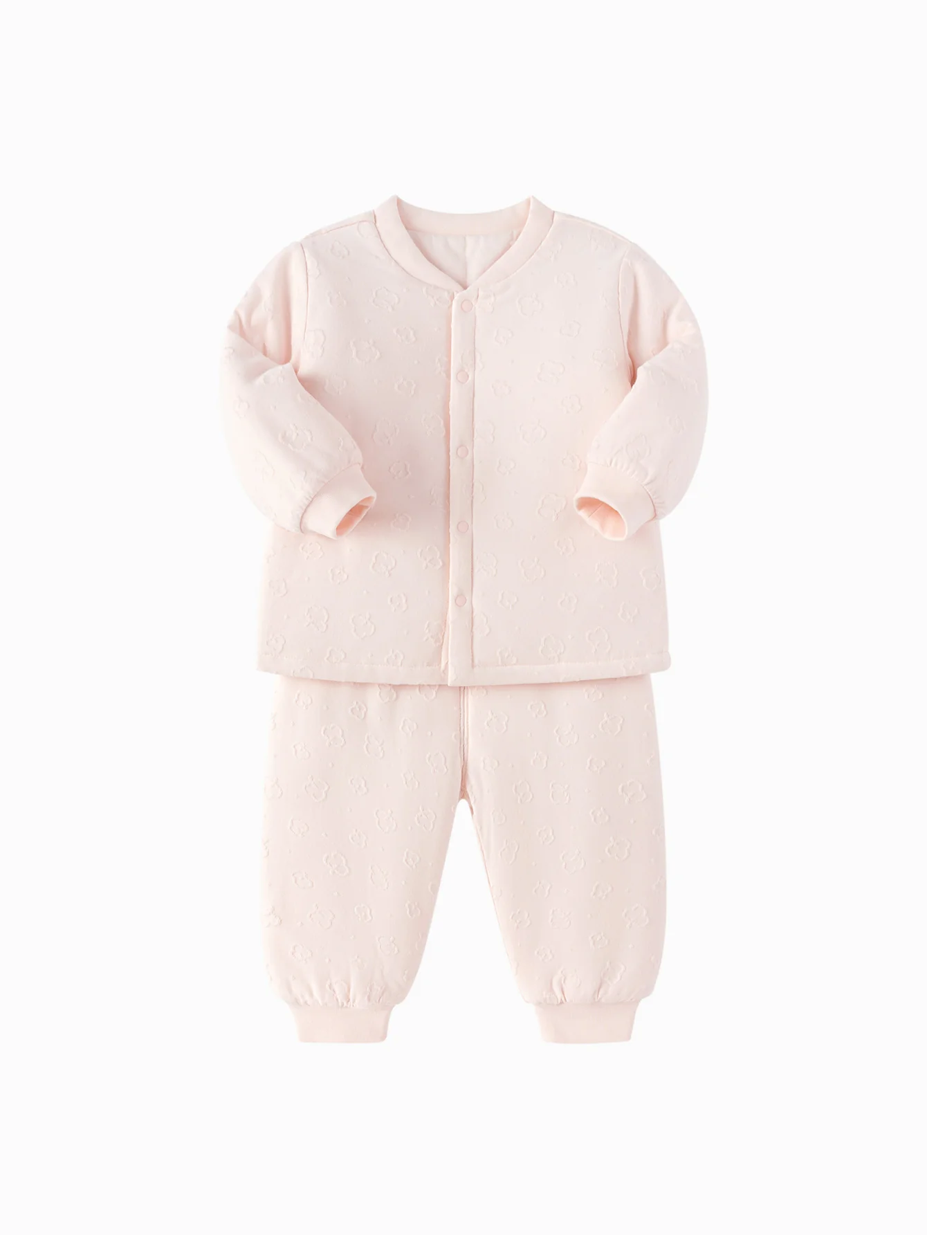 Unisex Baby Floral Striped Jacquard Lining Suit - Image 16