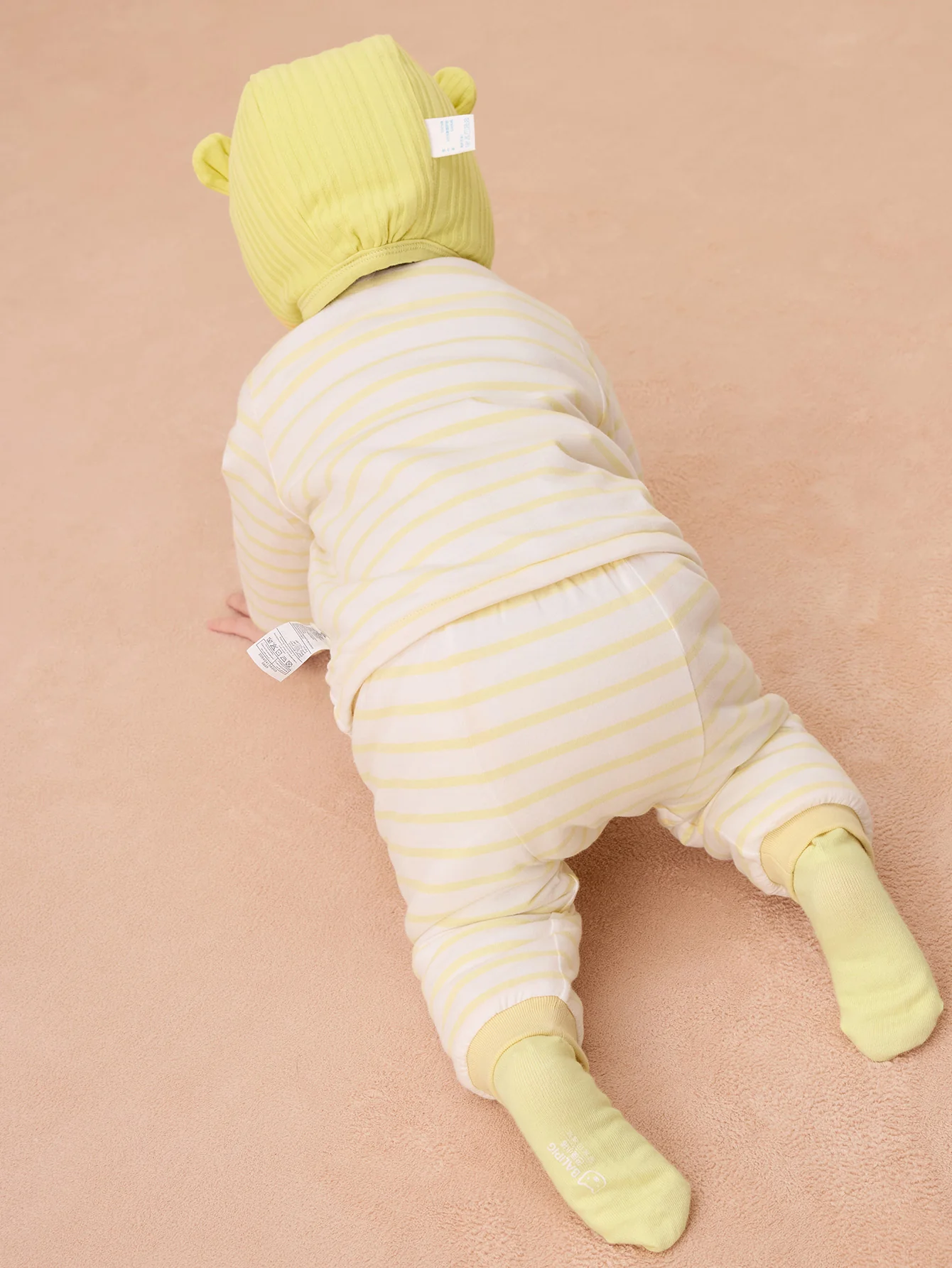 Unisex Baby Floral Striped Jacquard Lining Suit - Image 9