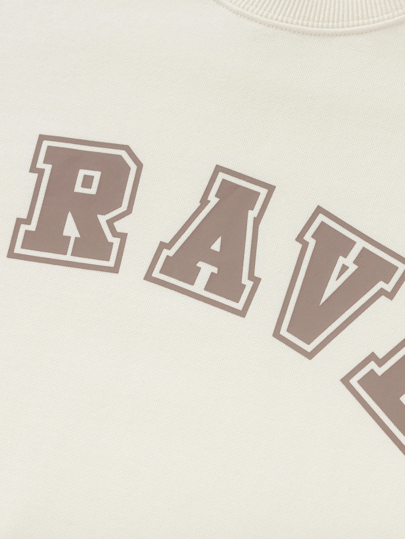 Unisex Daily Life Cream White Letter Hoody - Image 4