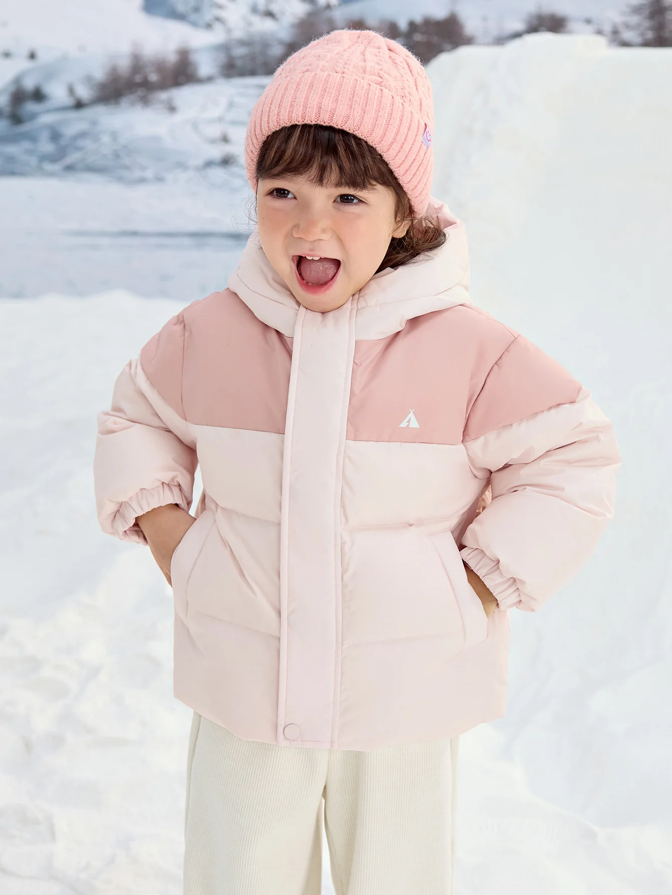 Unisex Family Hooded Tent Pattern Down Jacket - Image 13
