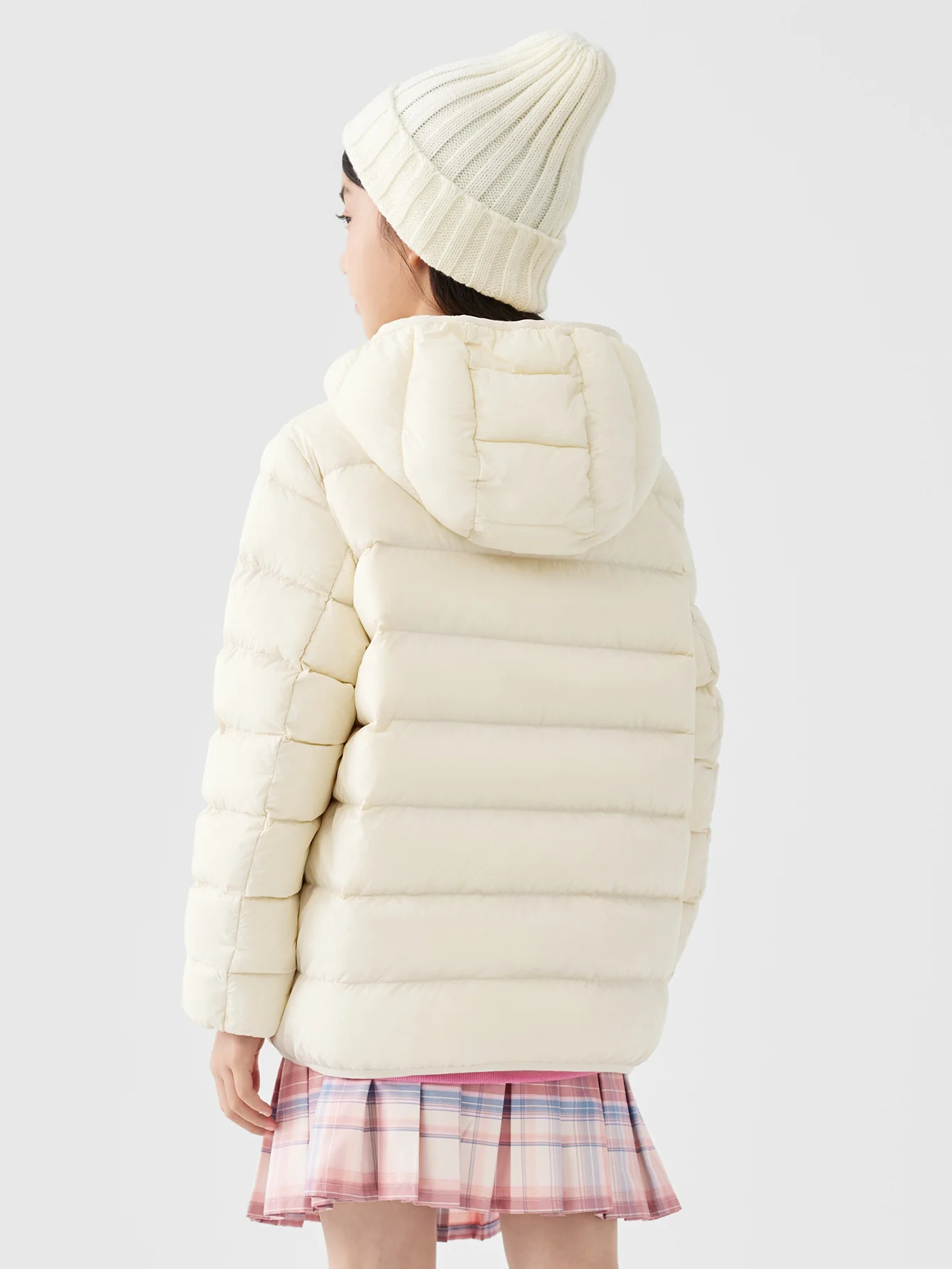 Unisex Family wear Cream White Down Jacket - Image 5