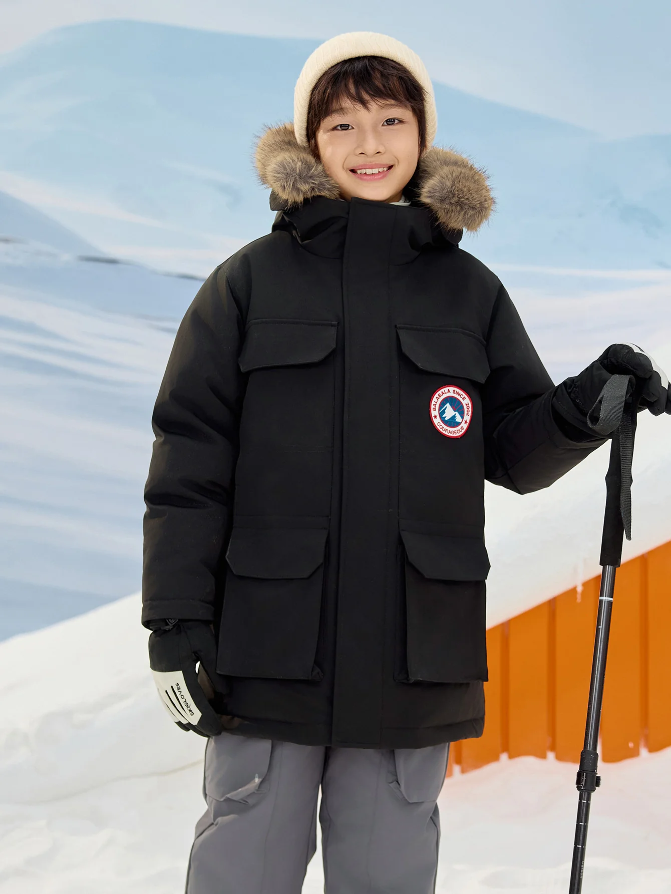Unisex Kid 3D Embroidered Down Jacket - Image 13