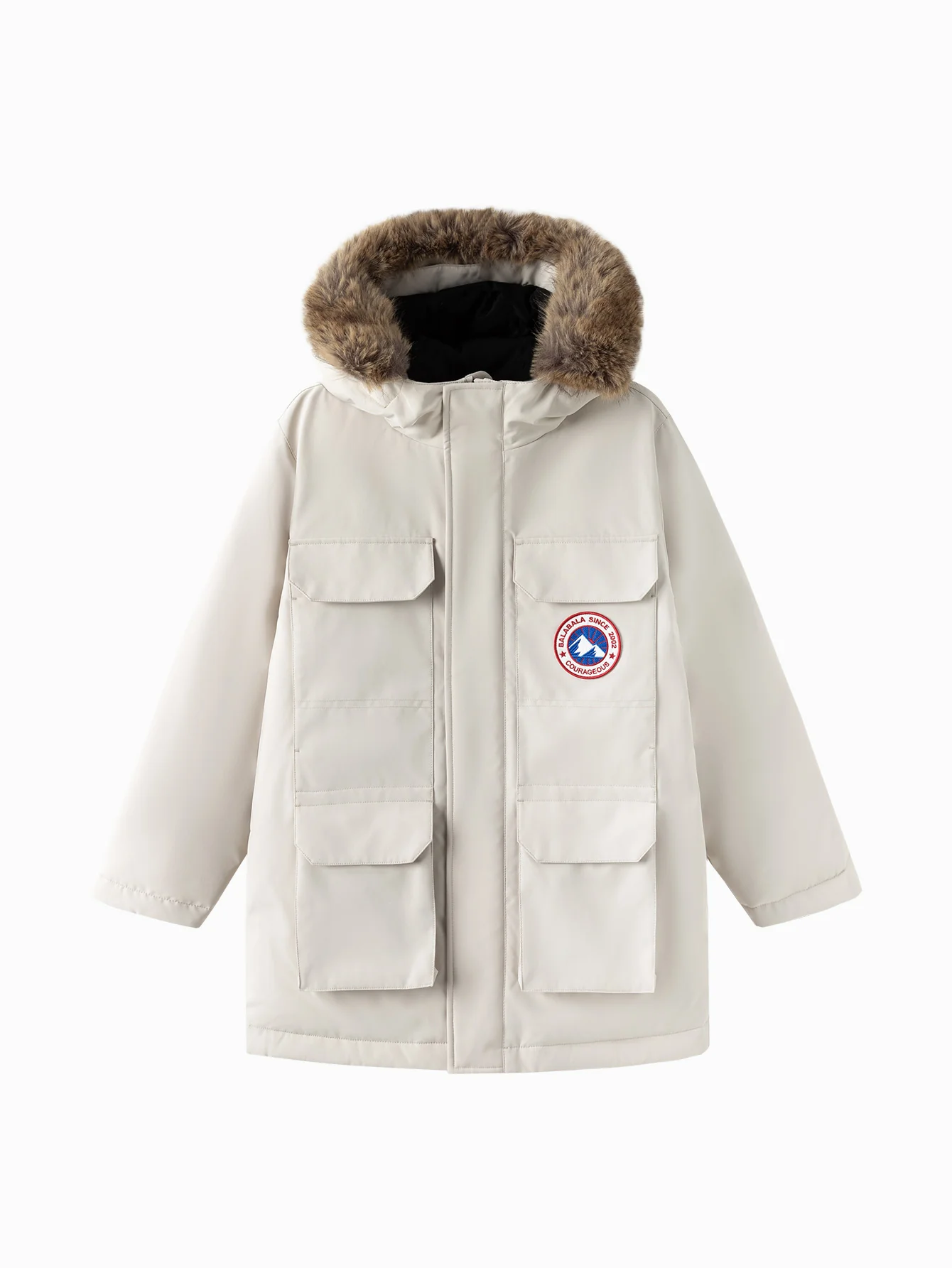 Unisex Kid 3D Embroidered Down Jacket - Image 4