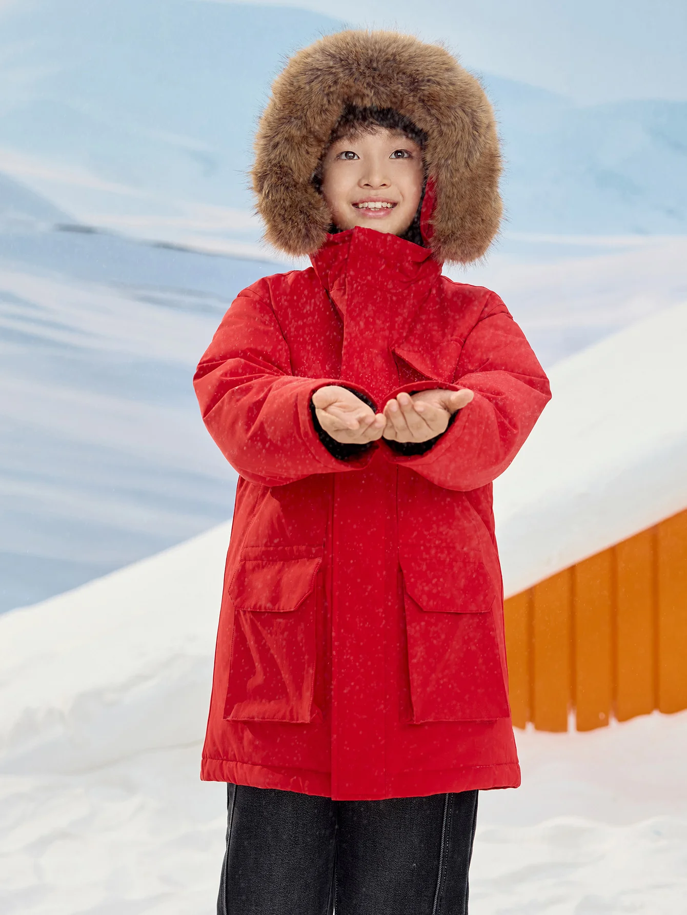 Unisex Kid 3D Embroidered Down Jacket - Image 7