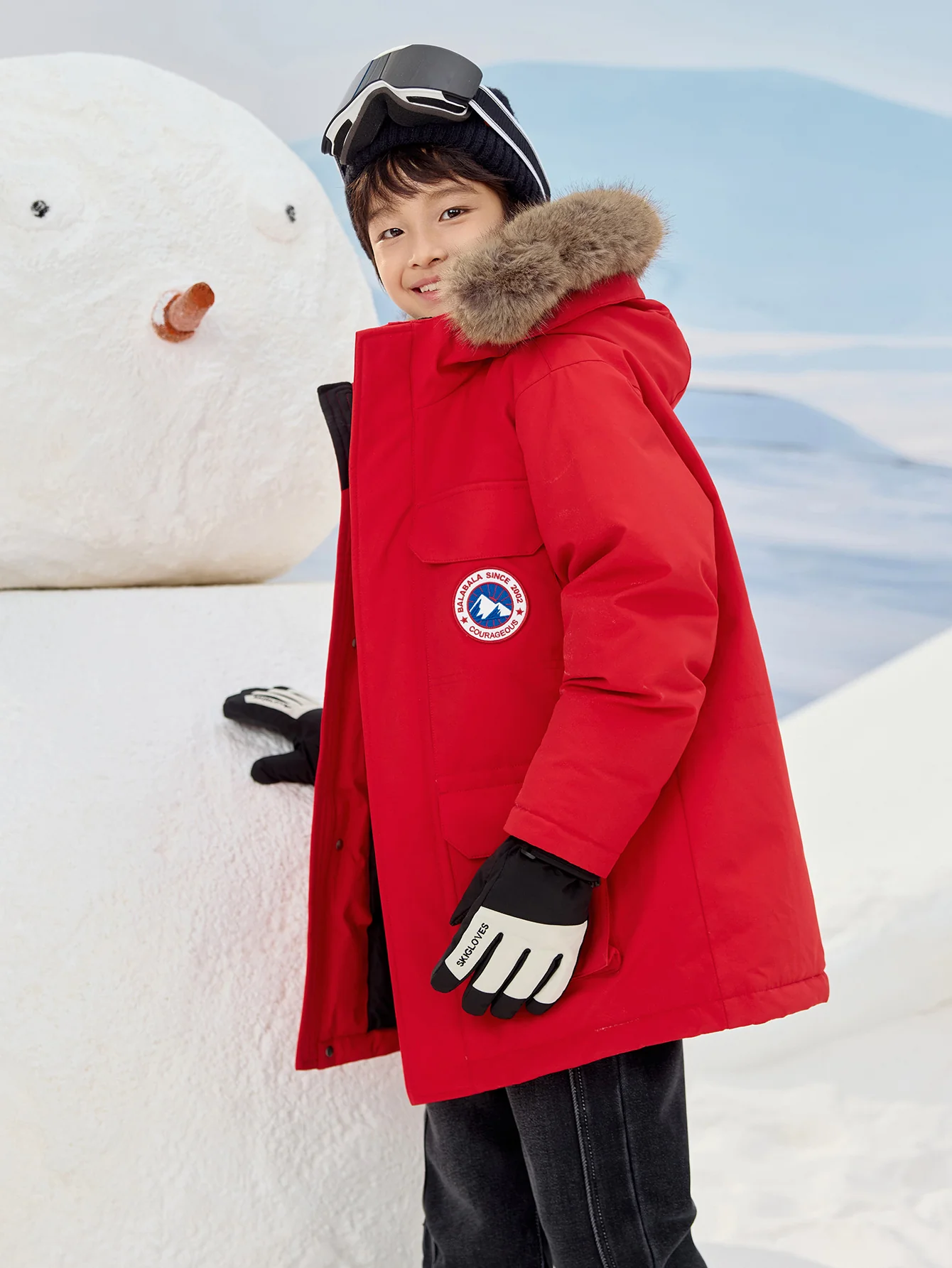 Unisex Kid 3D Embroidered Down Jacket - Image 8