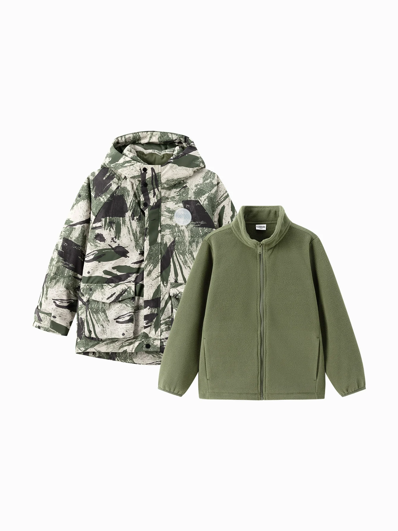 Unisex Kid Two-Piece Luminous Badge Down Jacket - Image 4