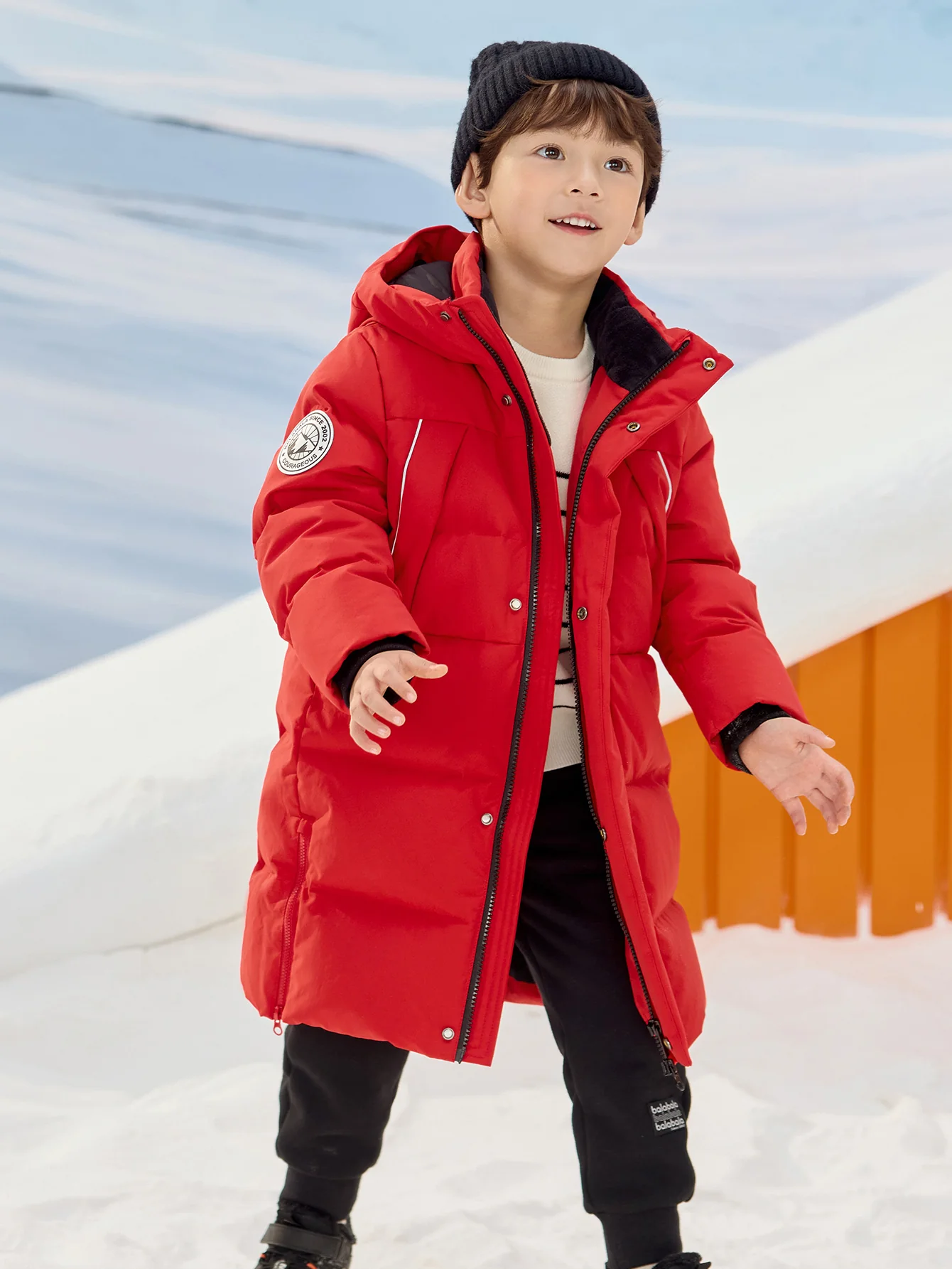 Unisex Parent-Child Reflective Patch Letter Print Down Jacket - Image 13