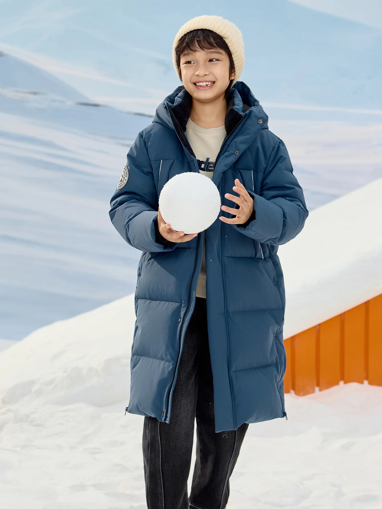Unisex Parent-Child Reflective Patch Letter Print Down Jacket - Image 25