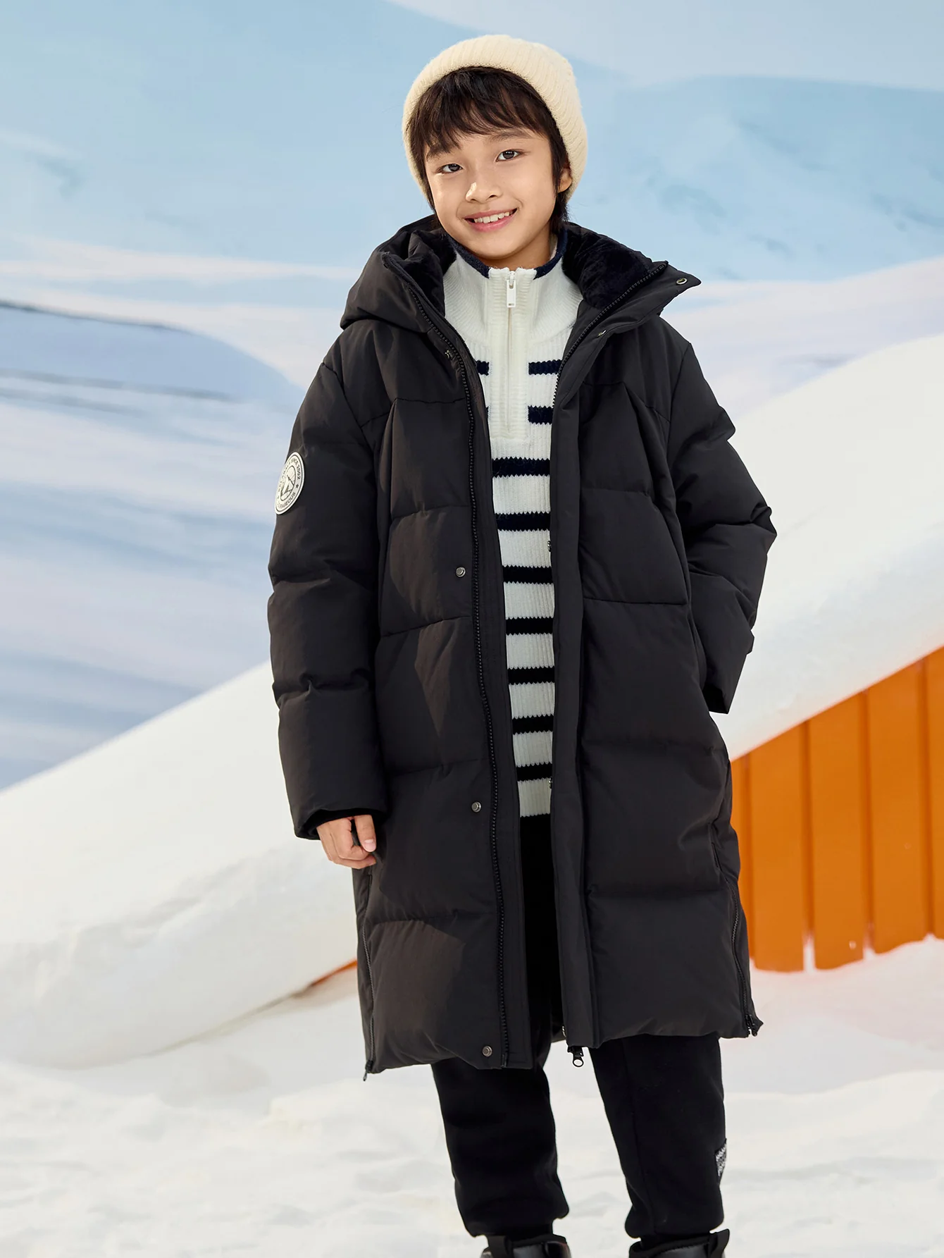 Unisex Parent-Child Reflective Patch Letter Print Down Jacket - Image 31