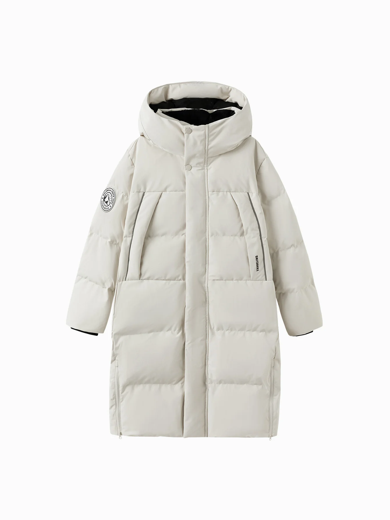 Unisex Parent-Child Reflective Patch Letter Print Down Jacket - Image 4