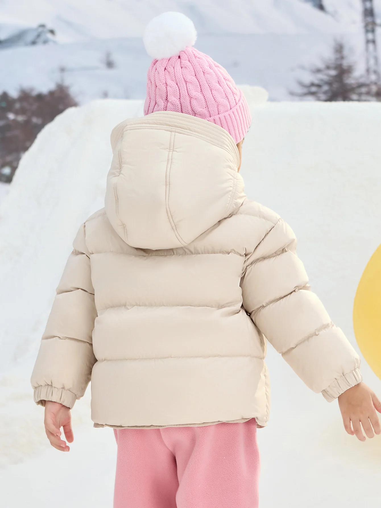 Unisex Toddler And Kid Hooded Color-Block Down Jacket - Image 9