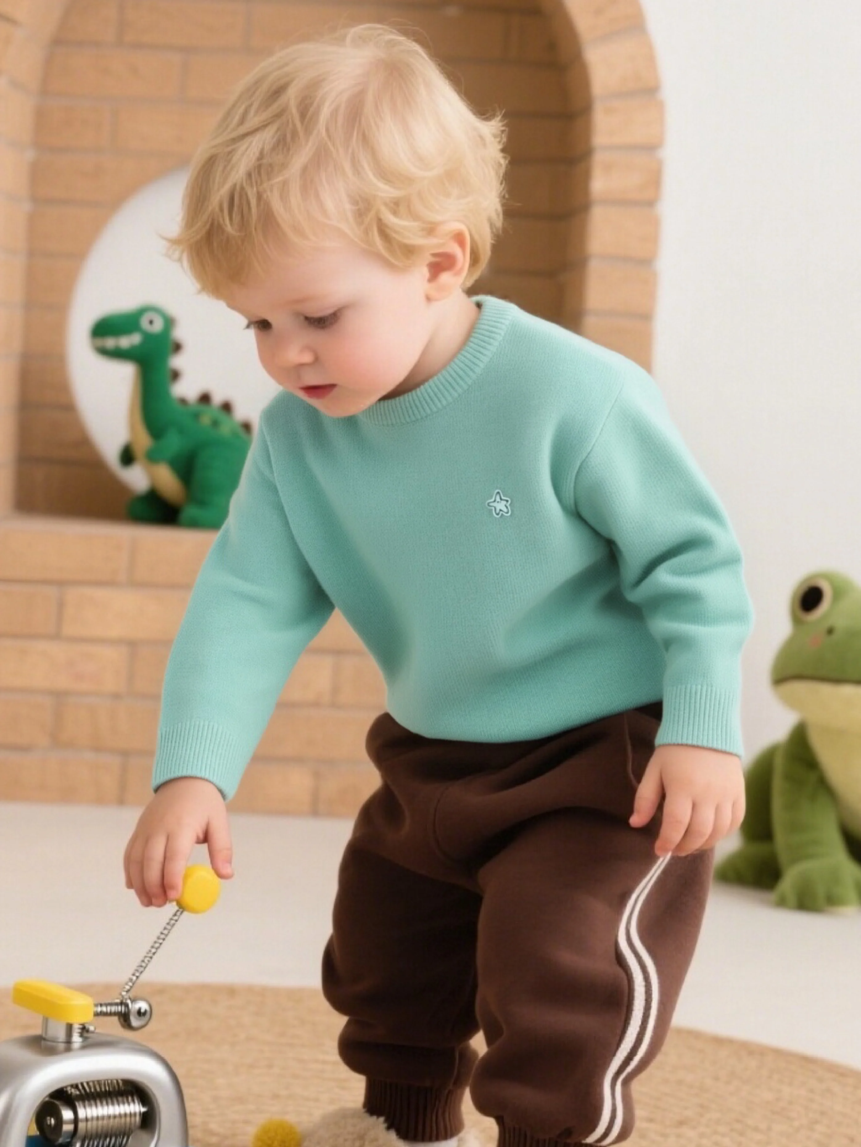 Unisex Toddler And Kid Multi-Color Star Embroidered Sweater - Image 15