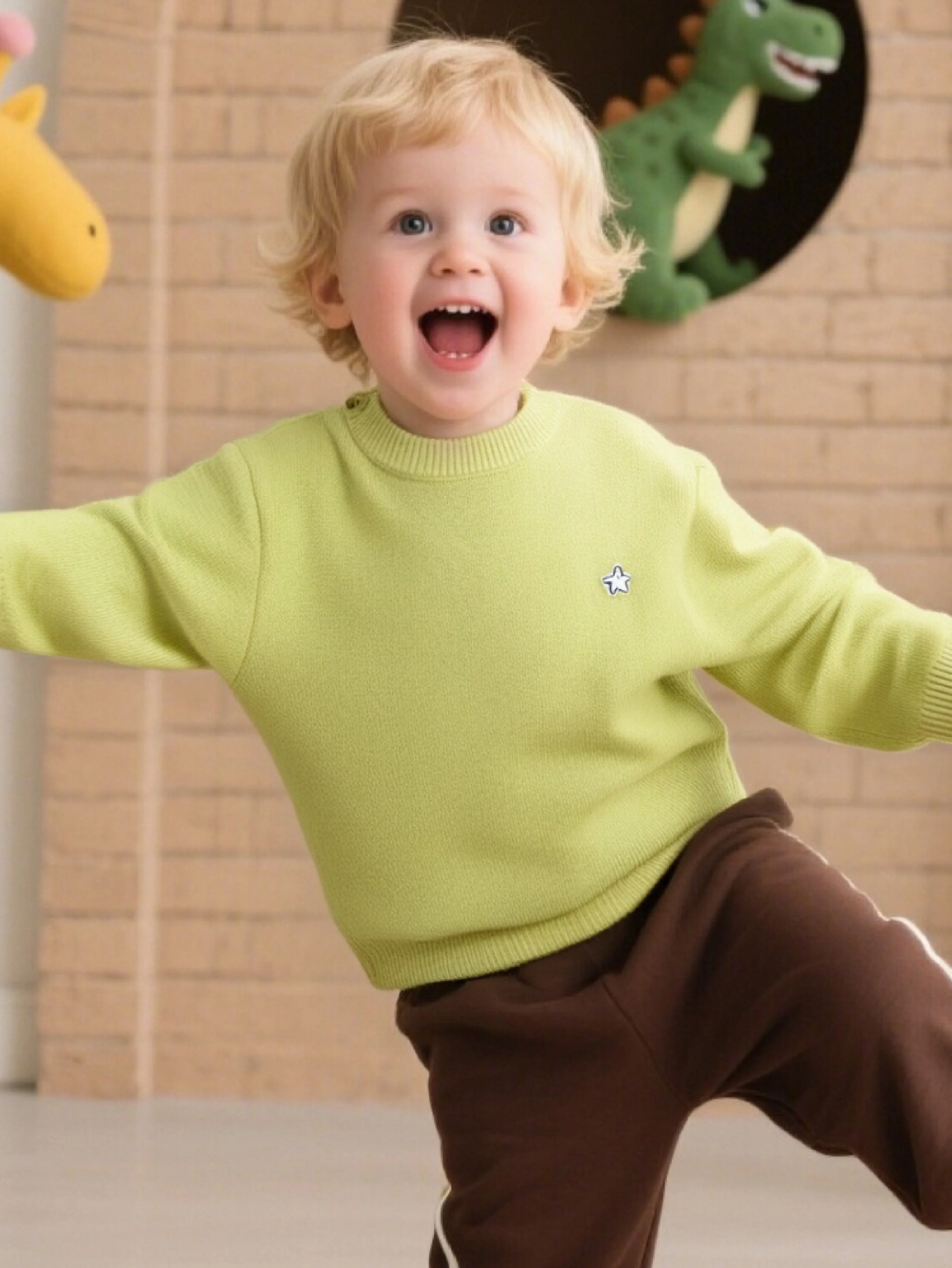 Unisex Toddler And Kid Multi-Color Star Embroidered Sweater - Image 19