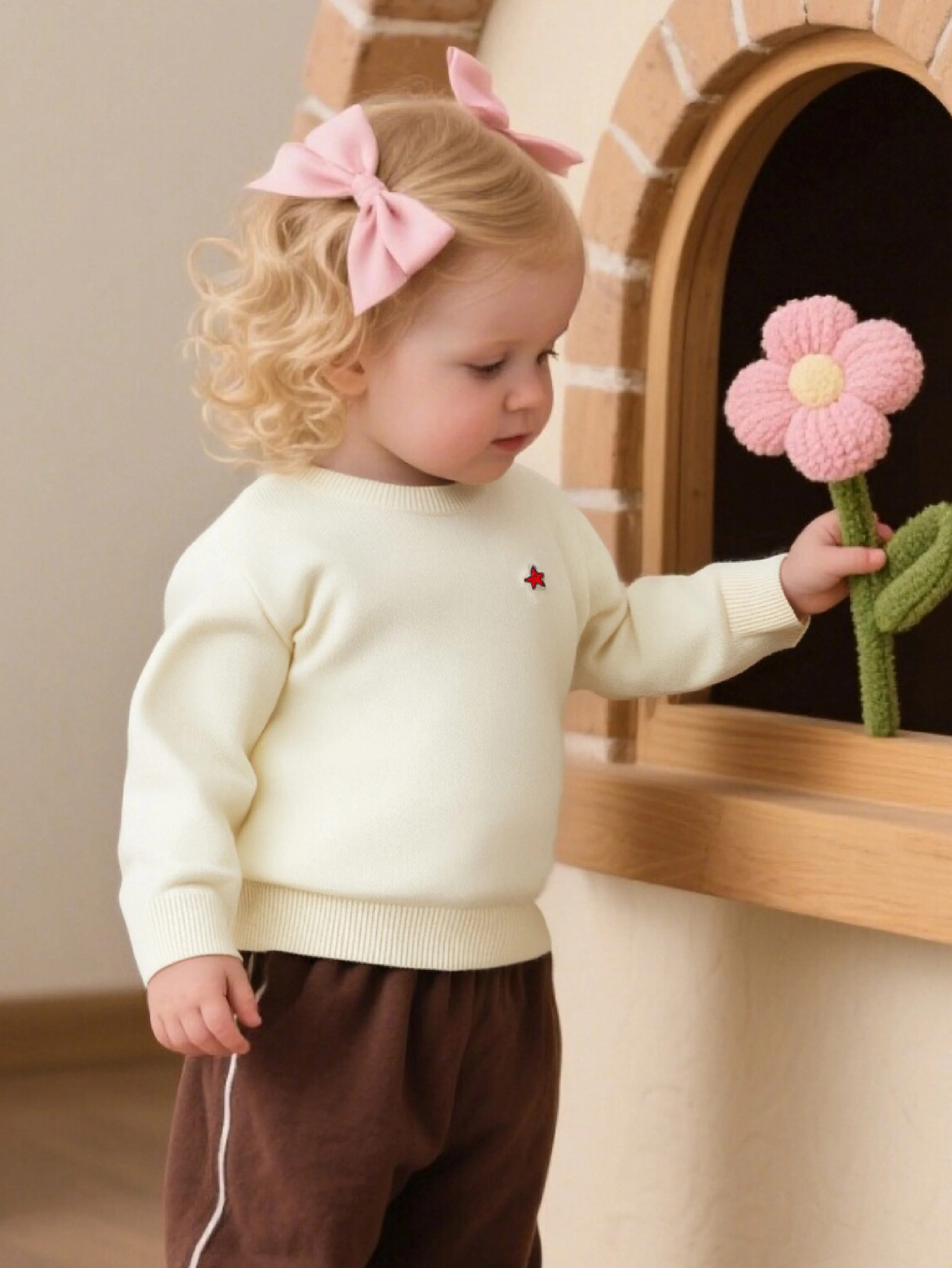 Unisex Toddler And Kid Multi-Color Star Embroidered Sweater - Image 29