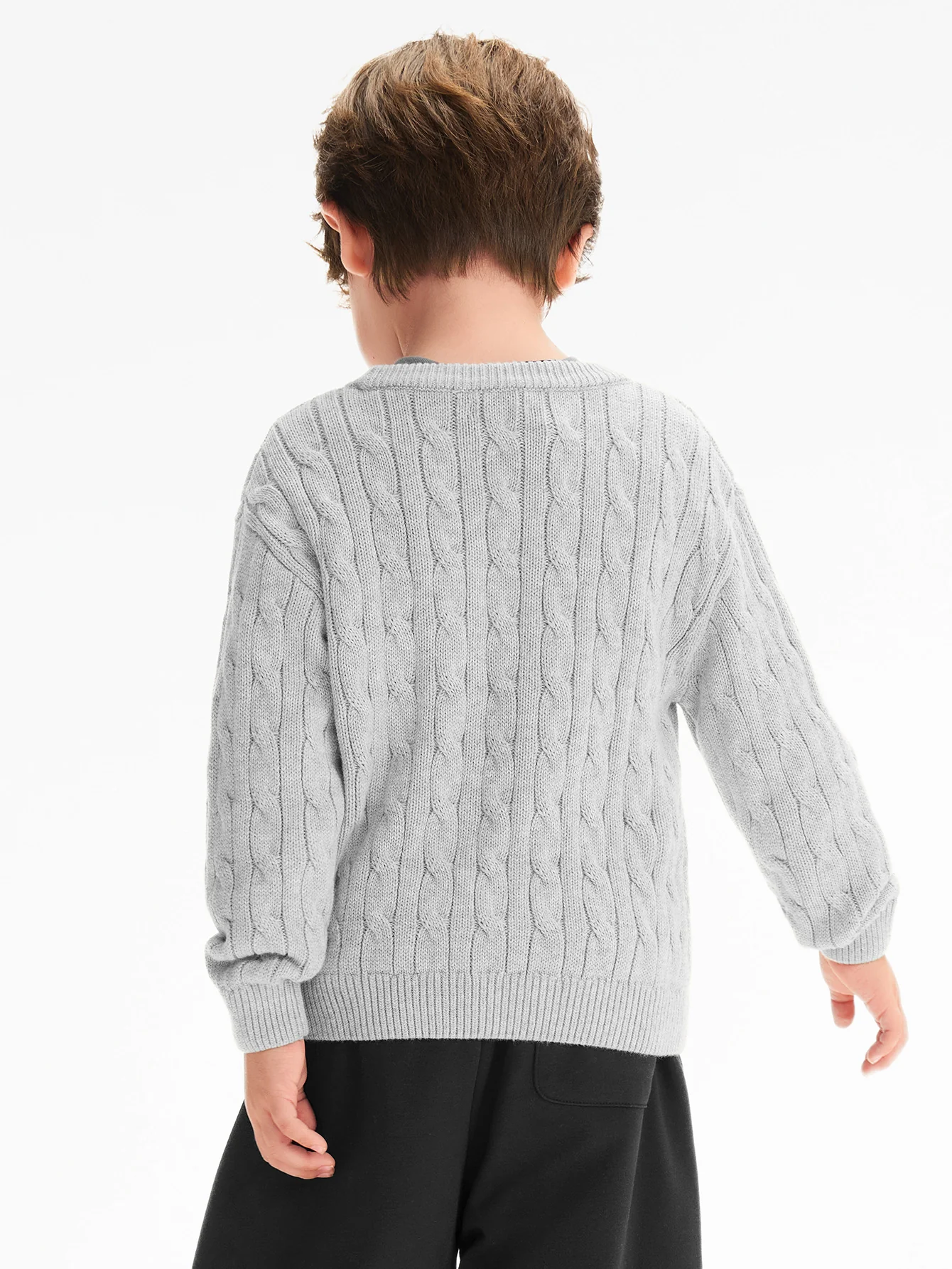 Unisex Toddler And Kid Multicolor Preppy Embroidered Sweater - Image 3