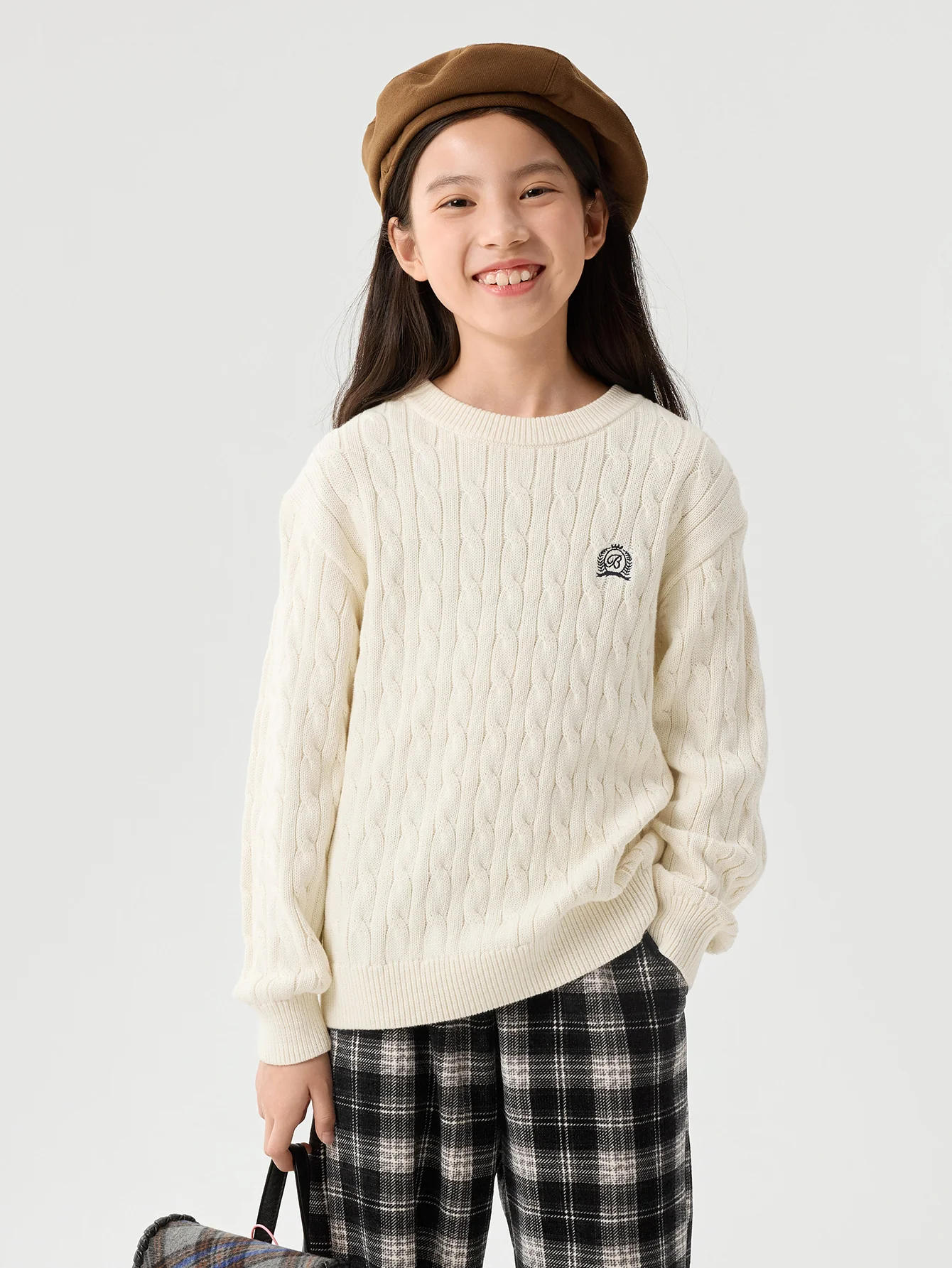 Unisex Toddler And Kid Multicolor Preppy Embroidered Sweater - Image 7