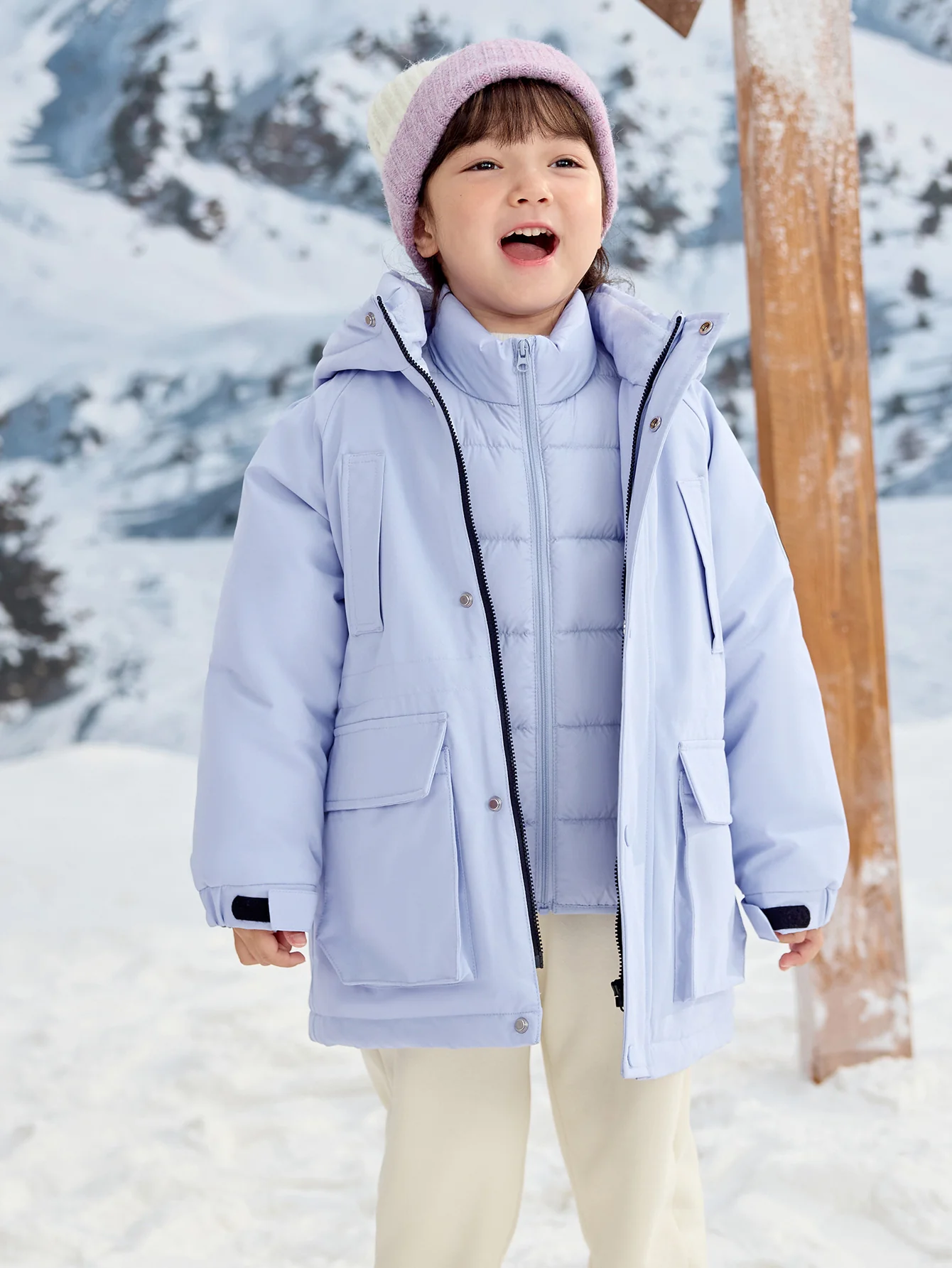 Unisex Toddler And Kid Silhouette Graphic Print Down Jacket - Image 13
