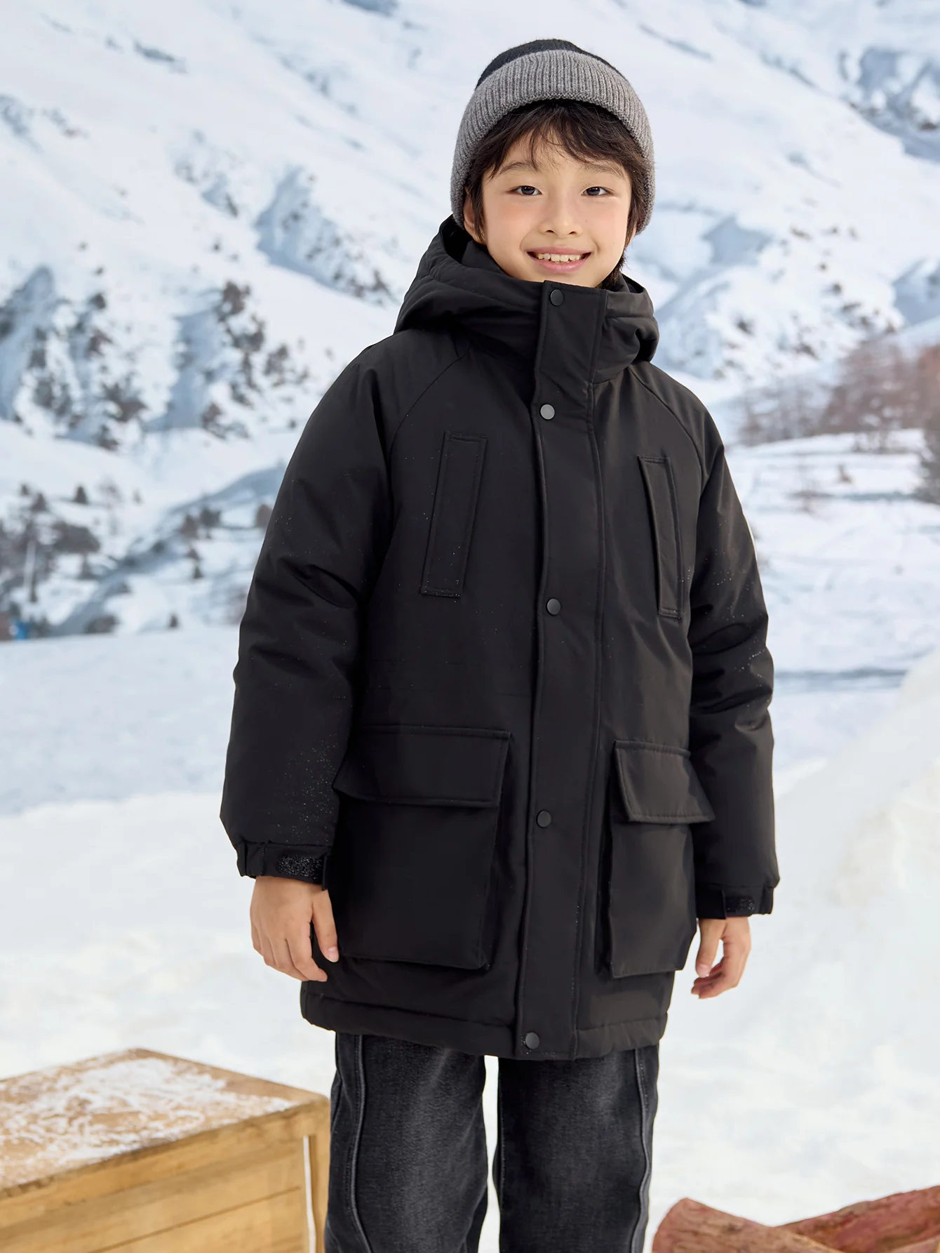 Unisex Toddler And Kid Silhouette Graphic Print Down Jacket - Image 19