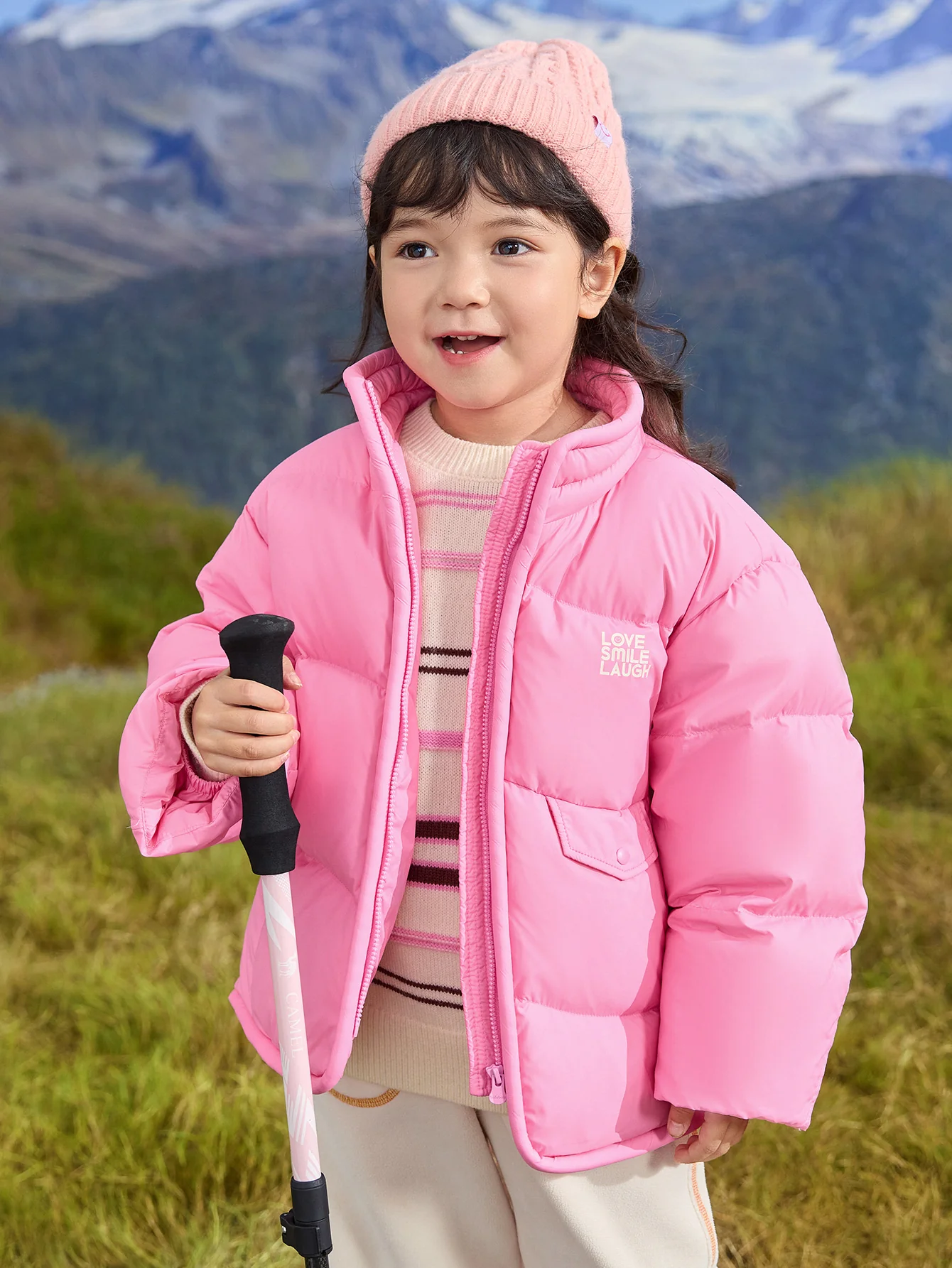 Unisex Toddler Dopamine Color Block Print Down Jacket - Image 13