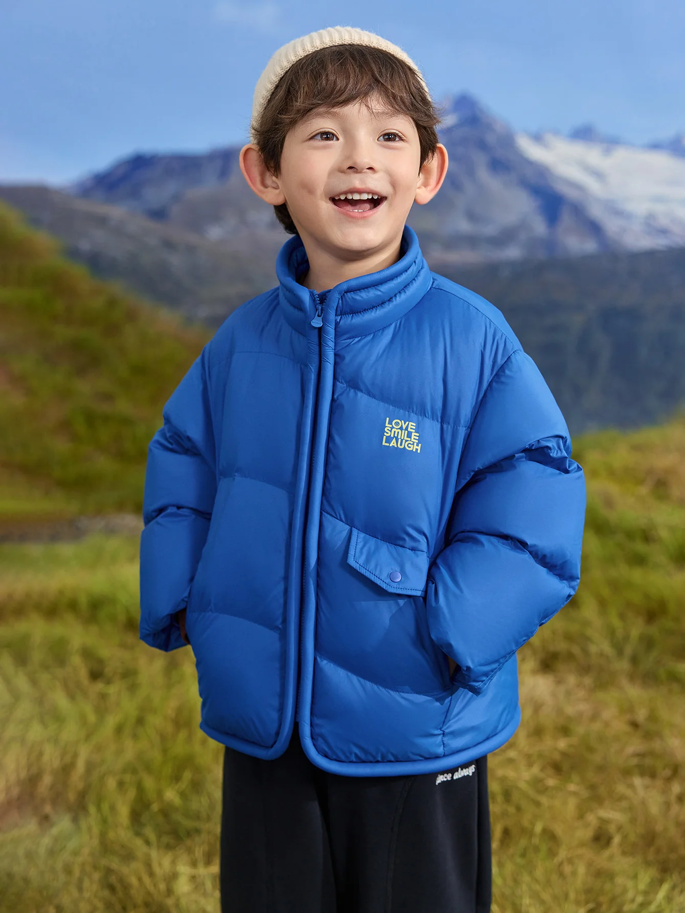 Unisex Toddler Dopamine Color Block Print Down Jacket - Image 20
