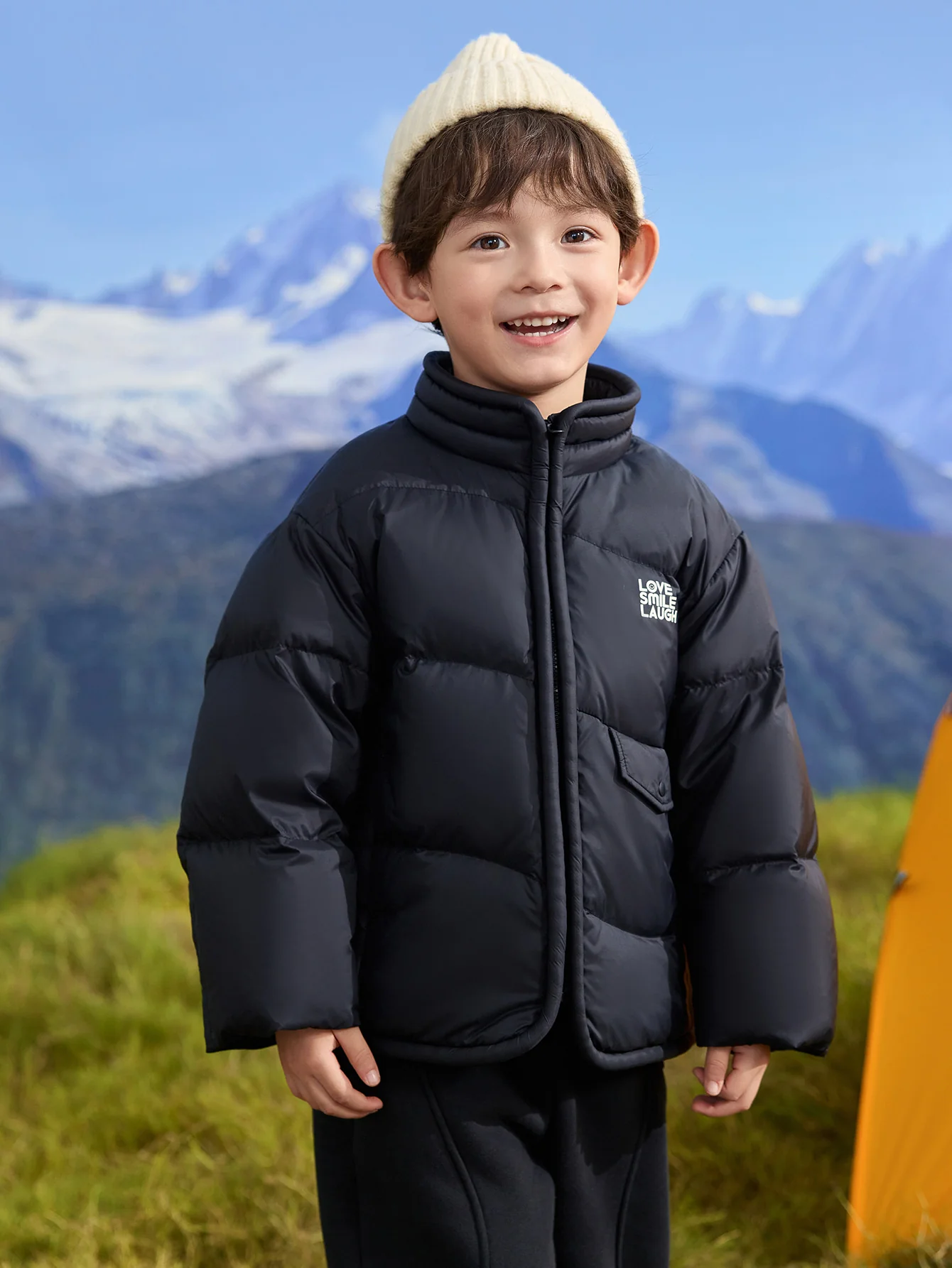 Unisex Toddler Dopamine Color Block Print Down Jacket - Image 25