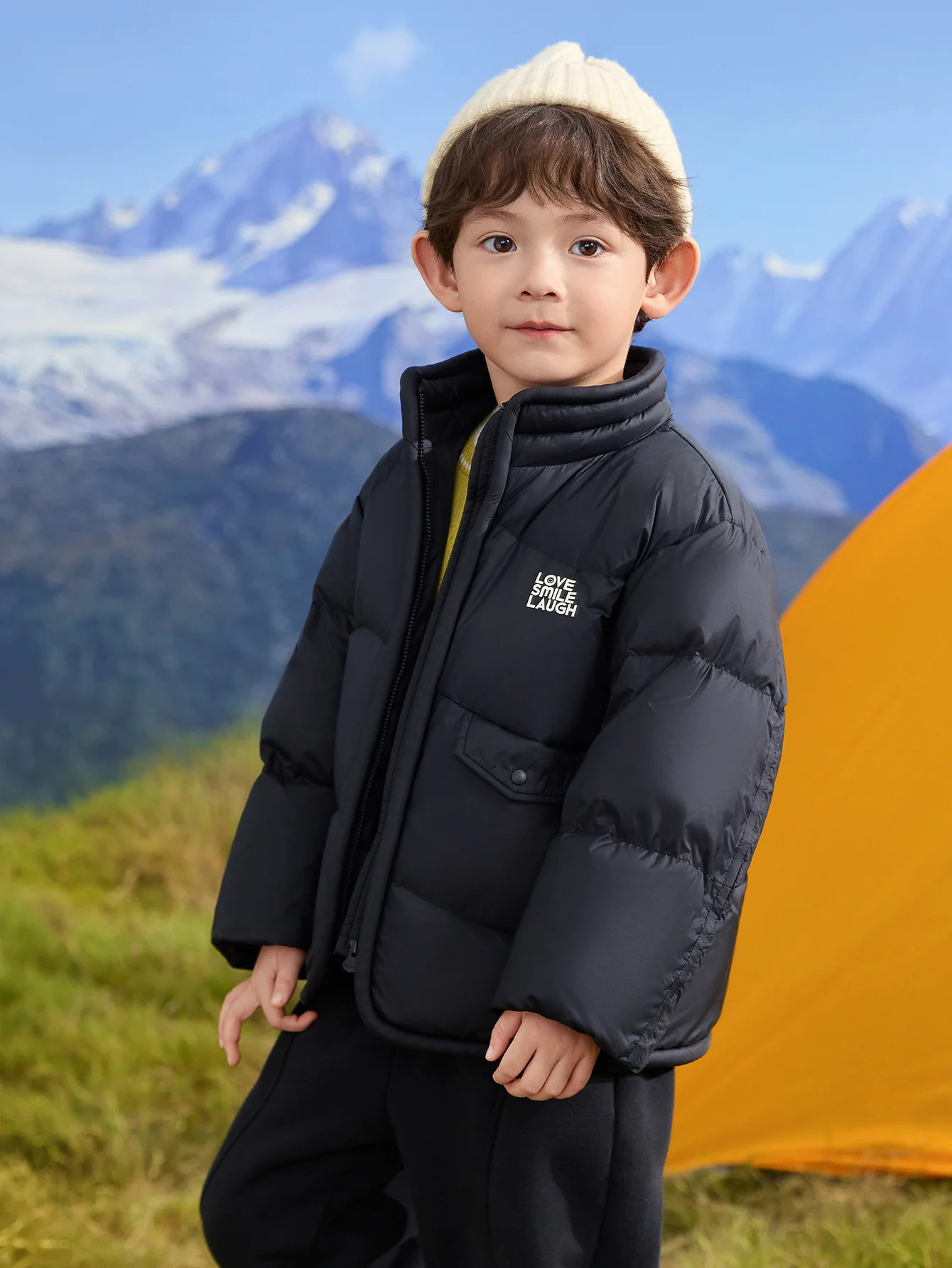 Unisex Toddler Dopamine Color Block Print Down Jacket - Image 26
