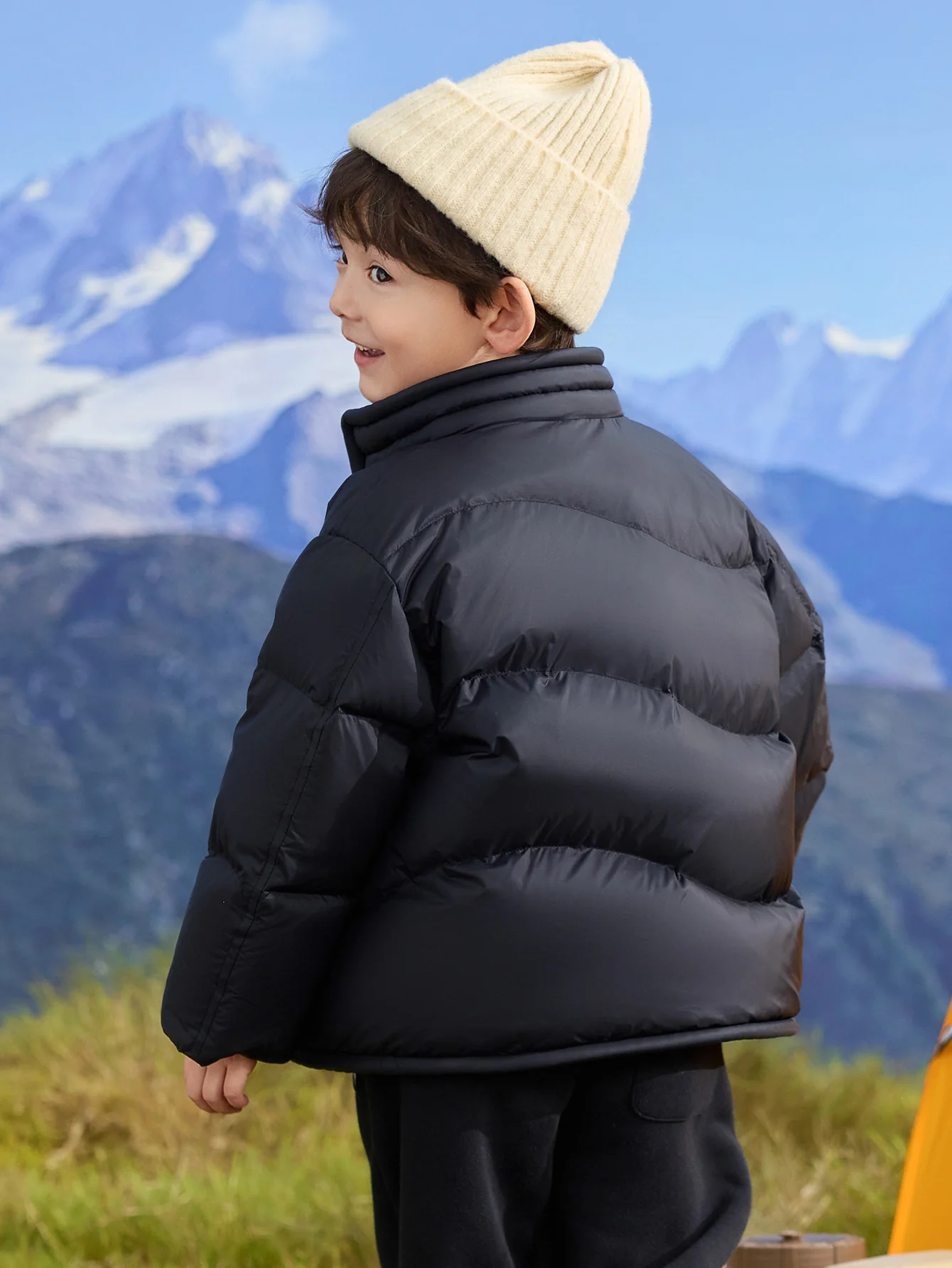 Unisex Toddler Dopamine Color Block Print Down Jacket - Image 27
