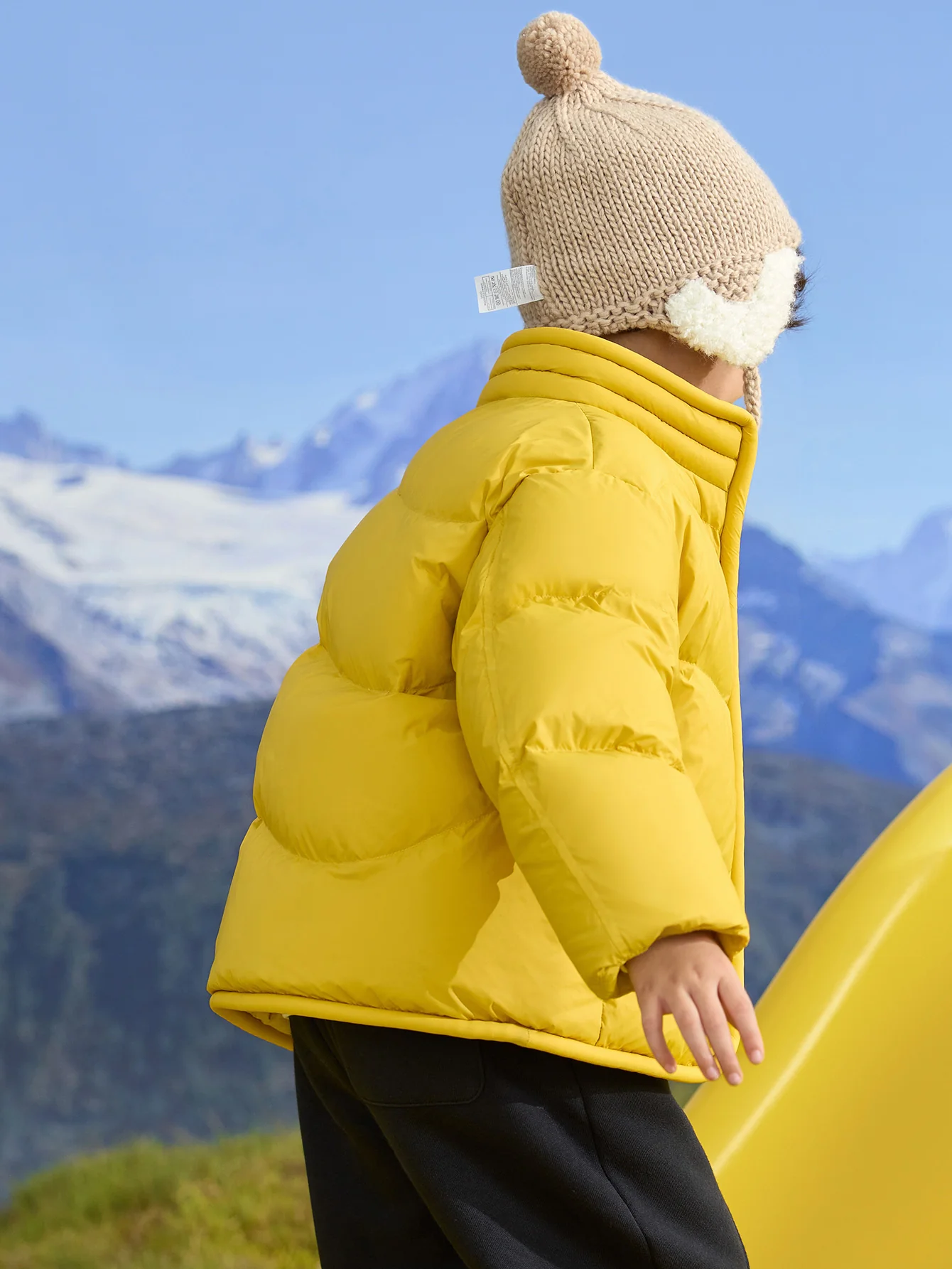 Unisex Toddler Dopamine Color Block Print Down Jacket - Image 3